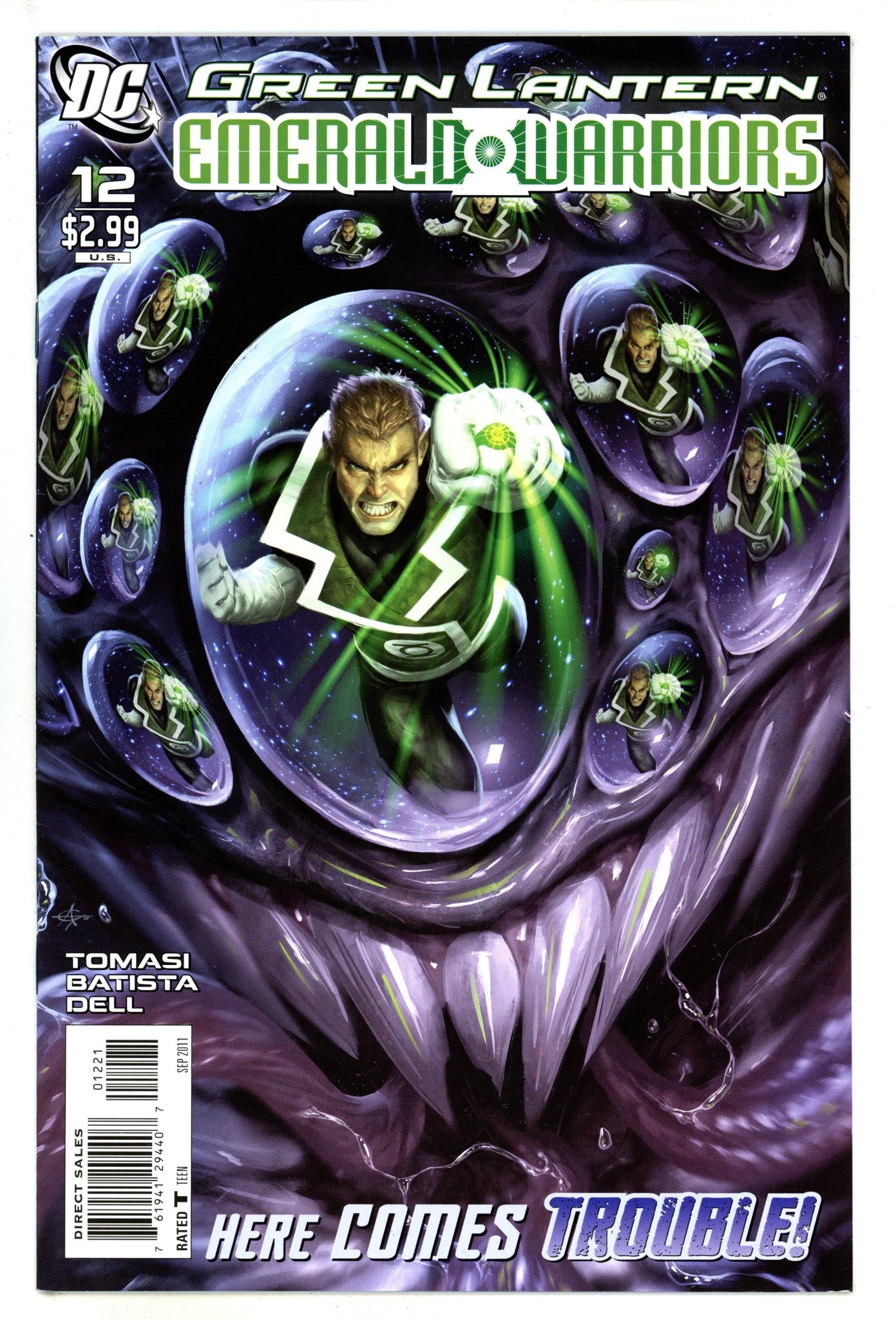 Green Lantern: Emerald Warriors 12 Mid Grade (2011) Garner Variant 