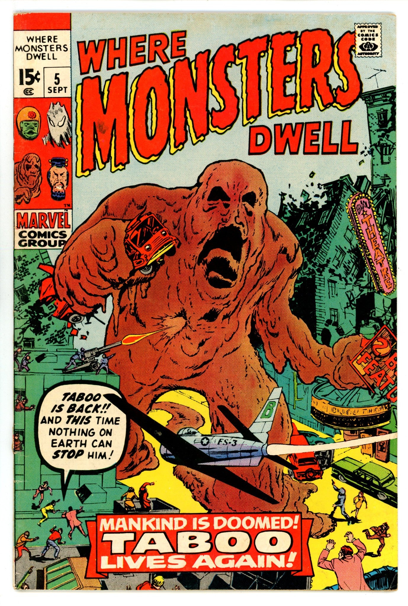 Where Monsters Dwell 5 VG/FN (5.0) (1970) 