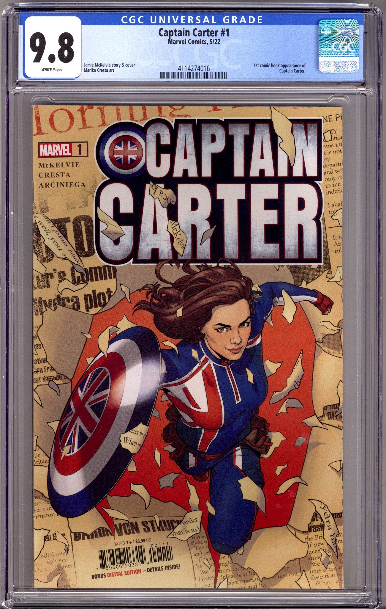 Captain Carter 1 CGC 9.8 (NM/M) (2022) 