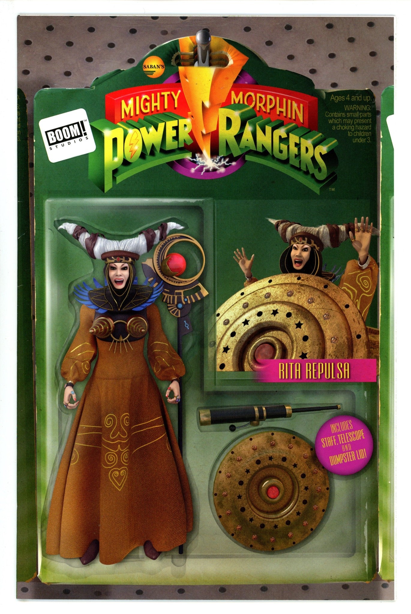 Mighty Morphin Power Rangers Vol 1 10 Santos Action Figure Variant VF+ (2016)