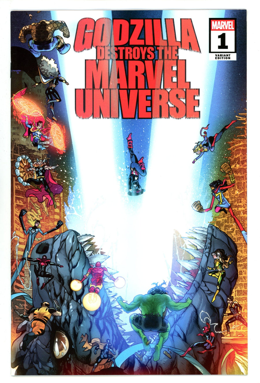 Godzilla Destroys The Marvel Universe 1 Garrón Variant (2025)