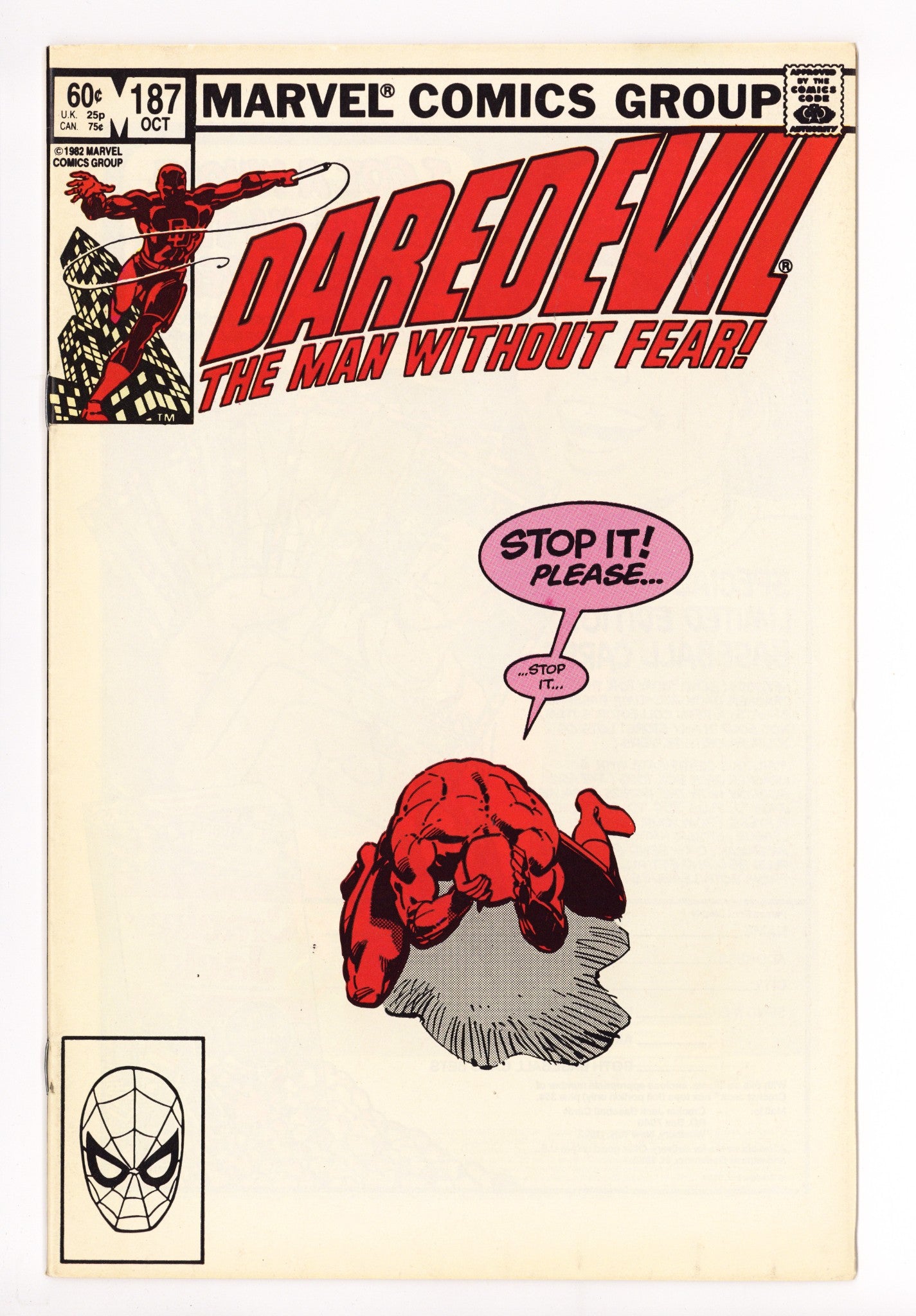 Daredevil Vol 1 187 VF (8.0) (1982) 
