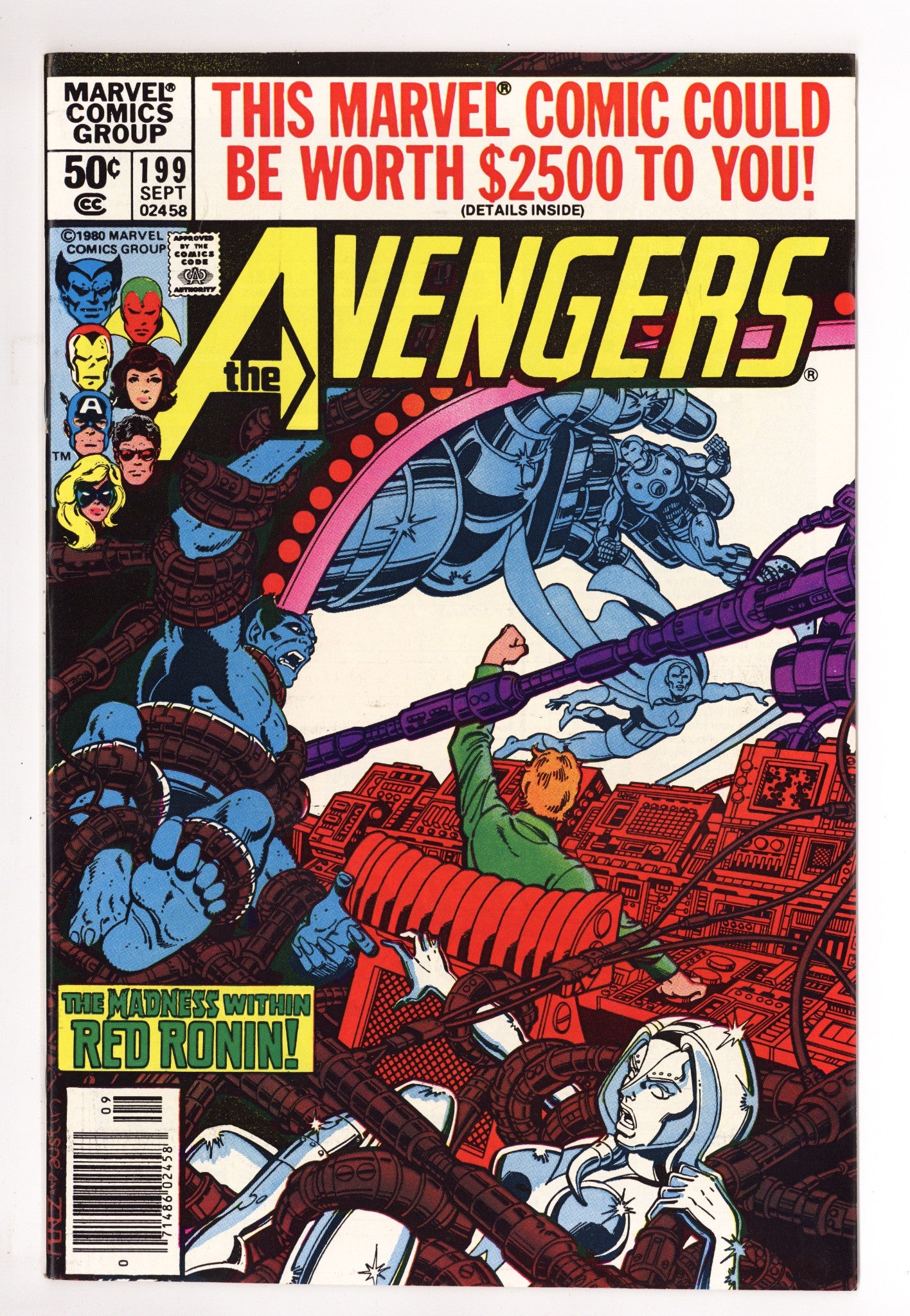 The Avengers Vol 1 199 VF/NM (9.0) (1980) Newsstand 