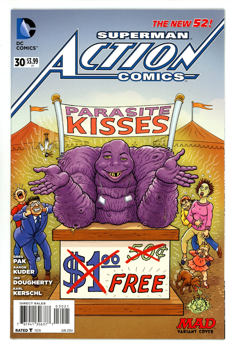 Action Comics Vol 2 30 NM (9.4) (2014) MAD Magazine Variant 