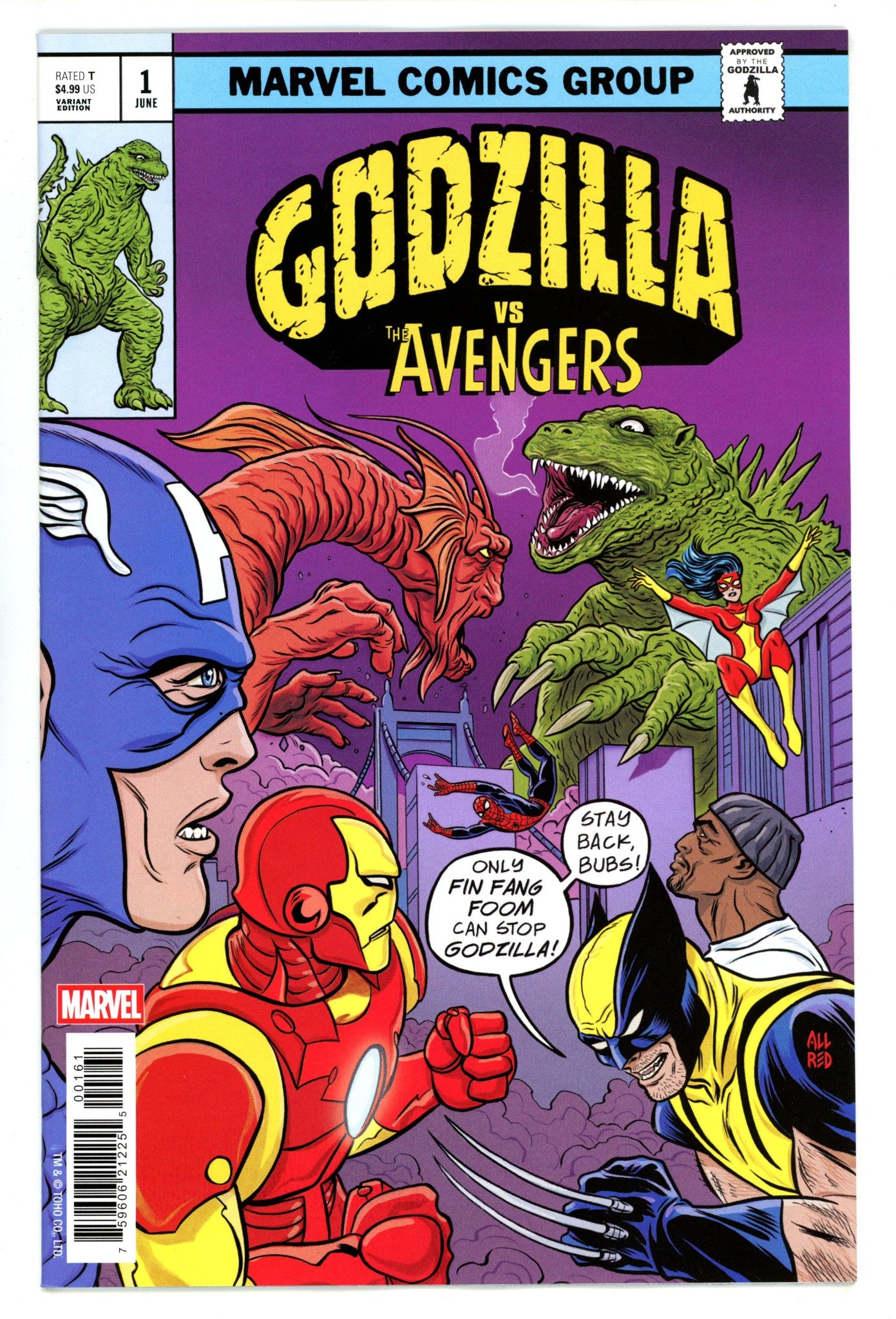 Godzilla Vs. Avengers 1 Allred Homage Variant (2025)