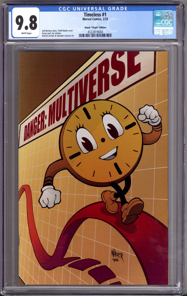 Timeless Vol 2 1 CGC 9.8 (NM/M) (2023) Nauck Virgin Incentive Variant