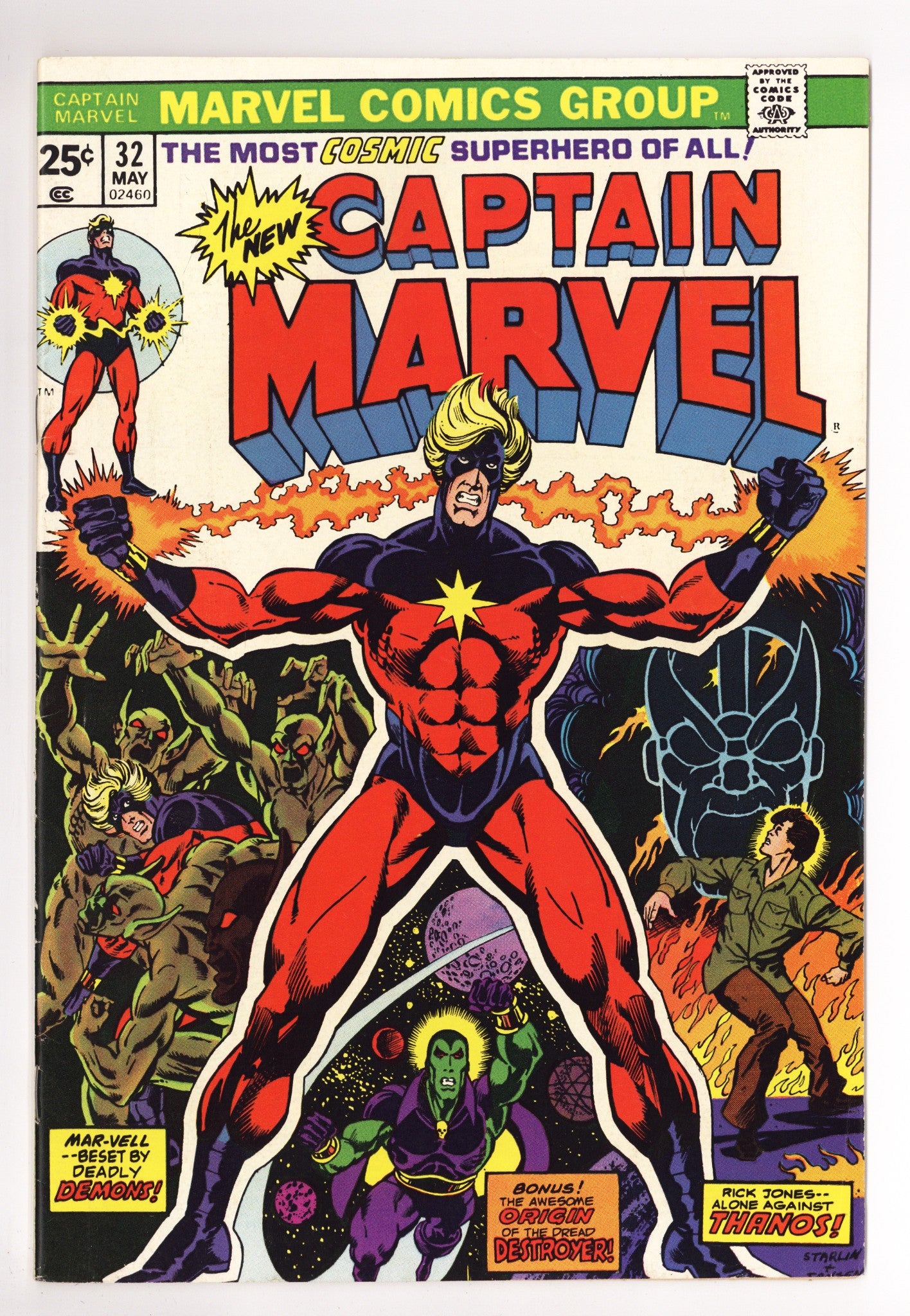 Captain Marvel Vol 1 32 FN/VF (7.0) (1974) 