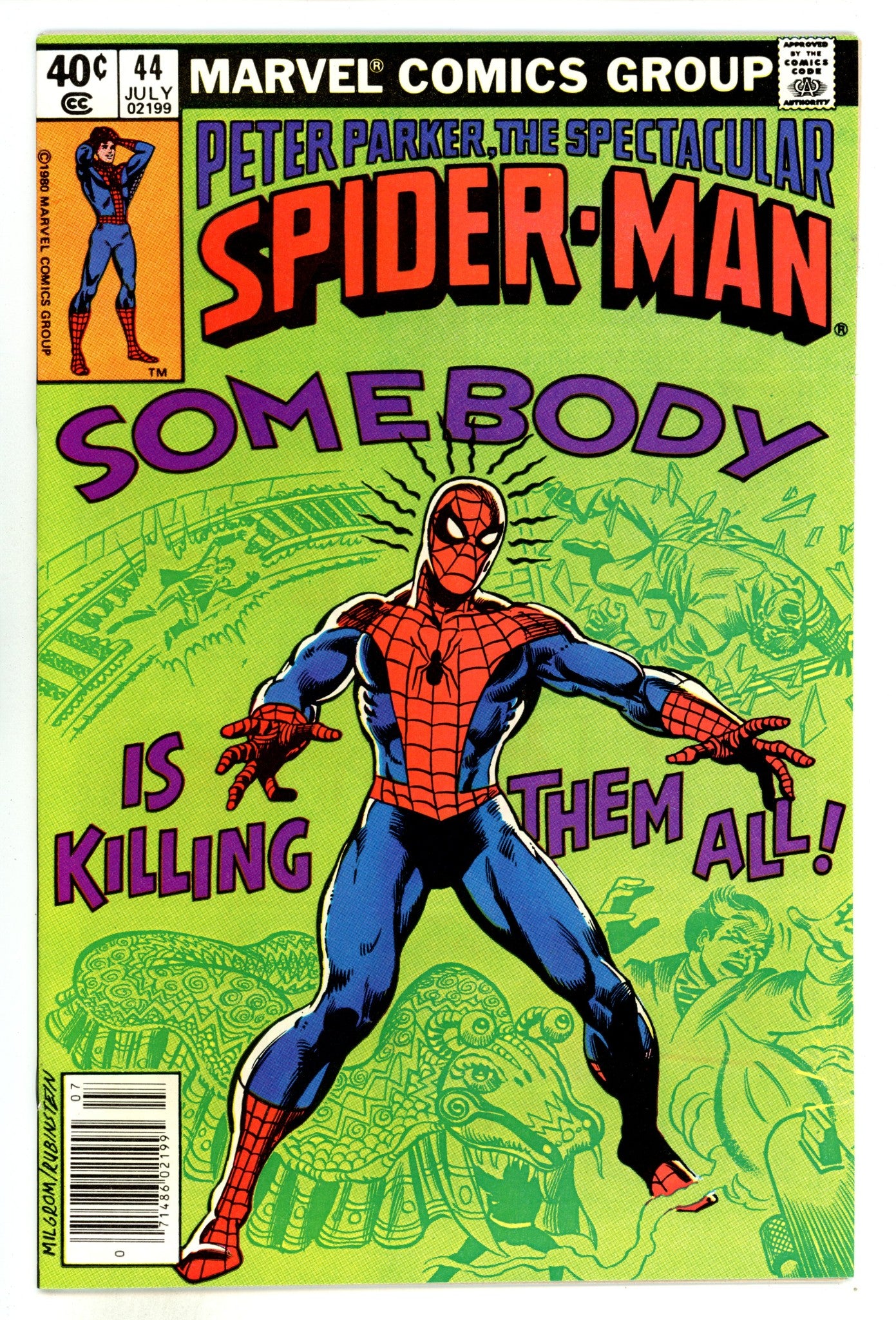 The Spectacular Spider-Man Vol 1 44  VF/NM (9.0)  (1980)  Newsstand  