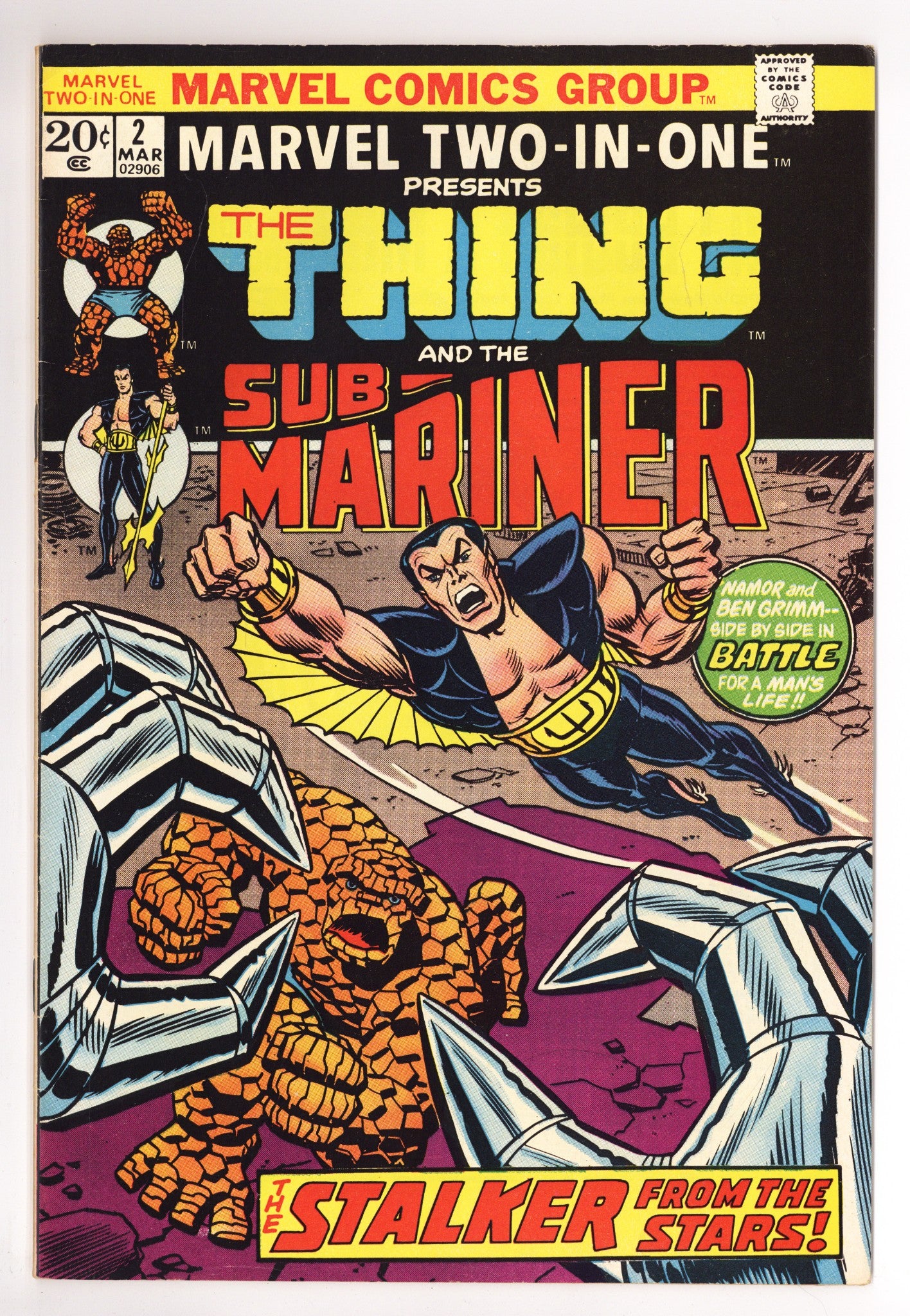 Marvel Two-in-One Vol 1 2 FN+ (6.5) (1974) 