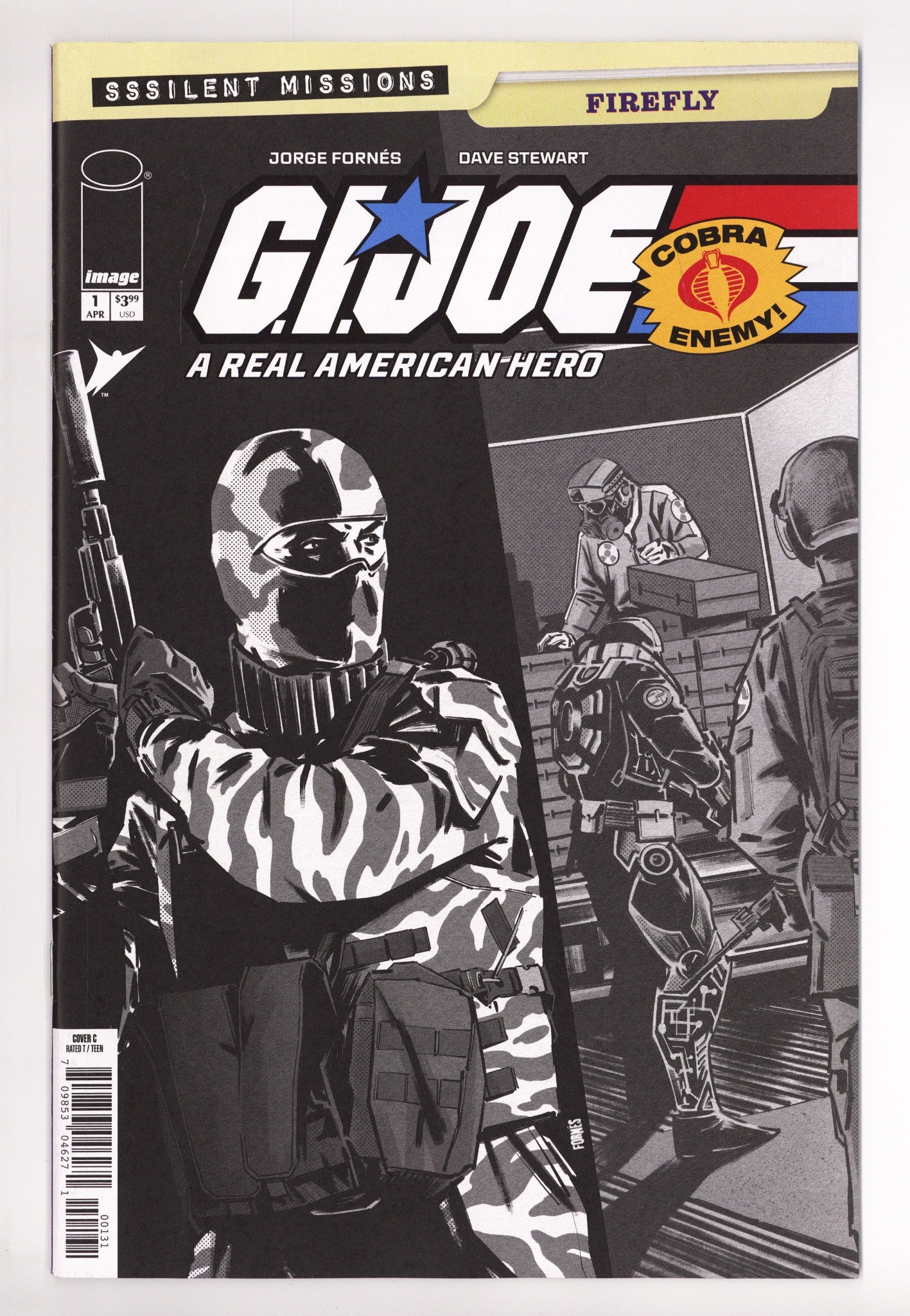 G.I. Joe A Real American Hero Sssilent Missions Firefly 1 Fornés B&W Incentive VF/NM (2026)