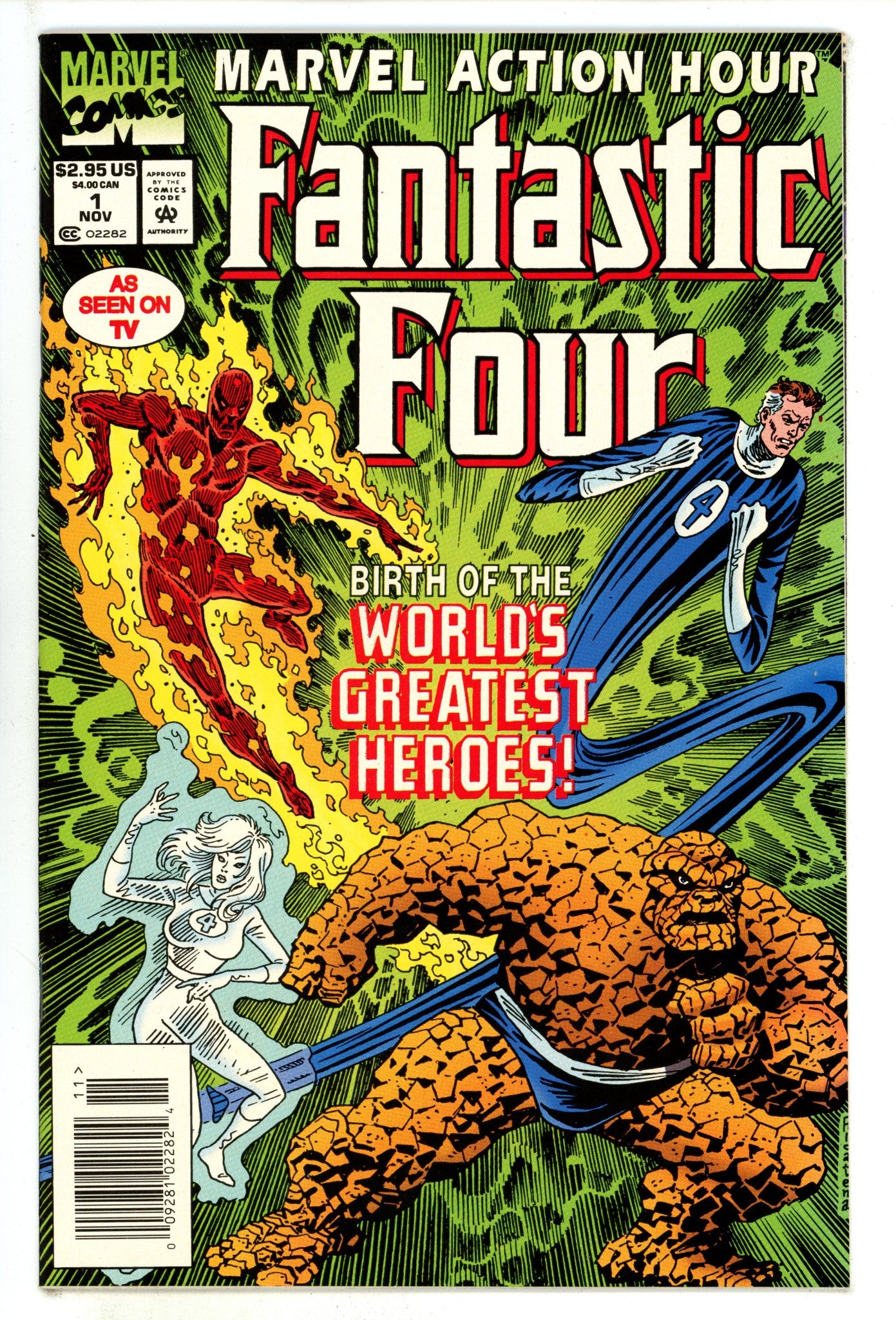 Marvel Action Hour, Featuring the Fantastic Four 1 High Grade (1994) Newsstand 