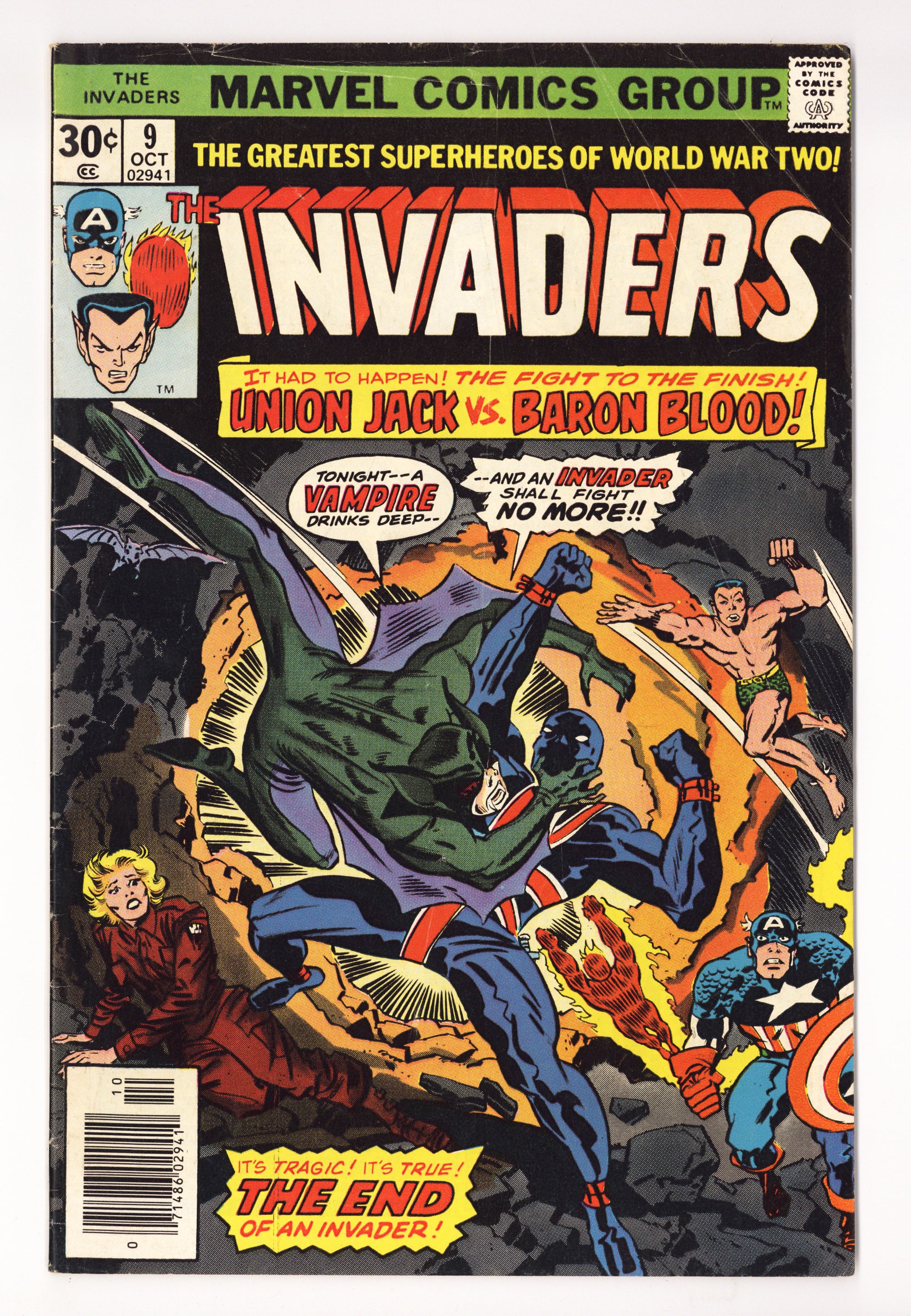 The Invaders Vol 1 9 Low Grade (1976) 