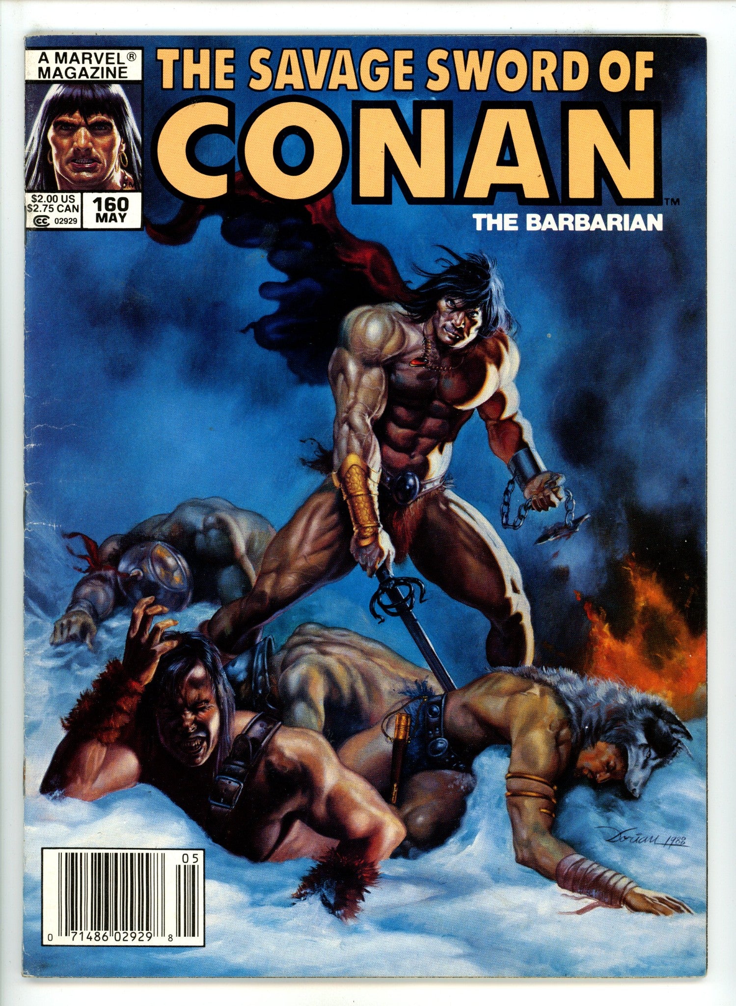 The Savage Sword of Conan Vol 1 160 Low Grade (1989) Newsstand 