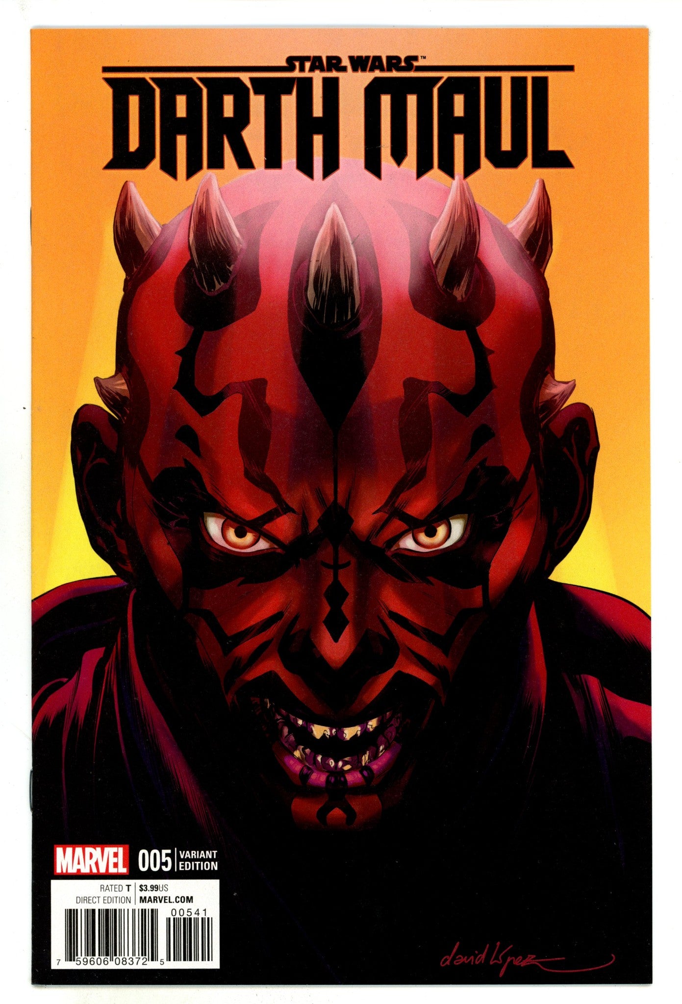 Star Wars: Darth Maul 5 VF/NM (9.0) (2017) Lopez Incentive Variant 