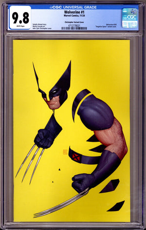Wolverine Vol 8 1 (393) CGC 9.8 (NM/M) (2024) Christopher Negative Space Virgin Variant