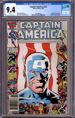 Captain America Vol 1 323 CGC 9.4 (NM) (1986) Newsstand