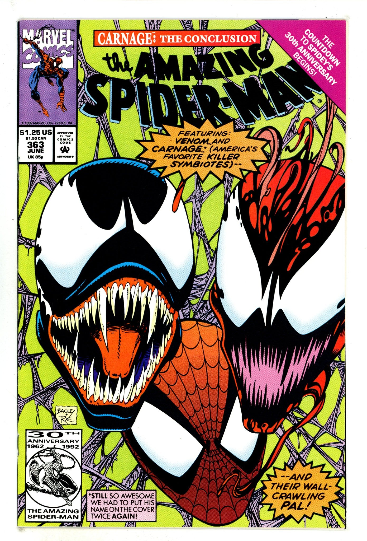 The Amazing Spider-Man Vol 1 363 VF+ (8.5) (1992) 