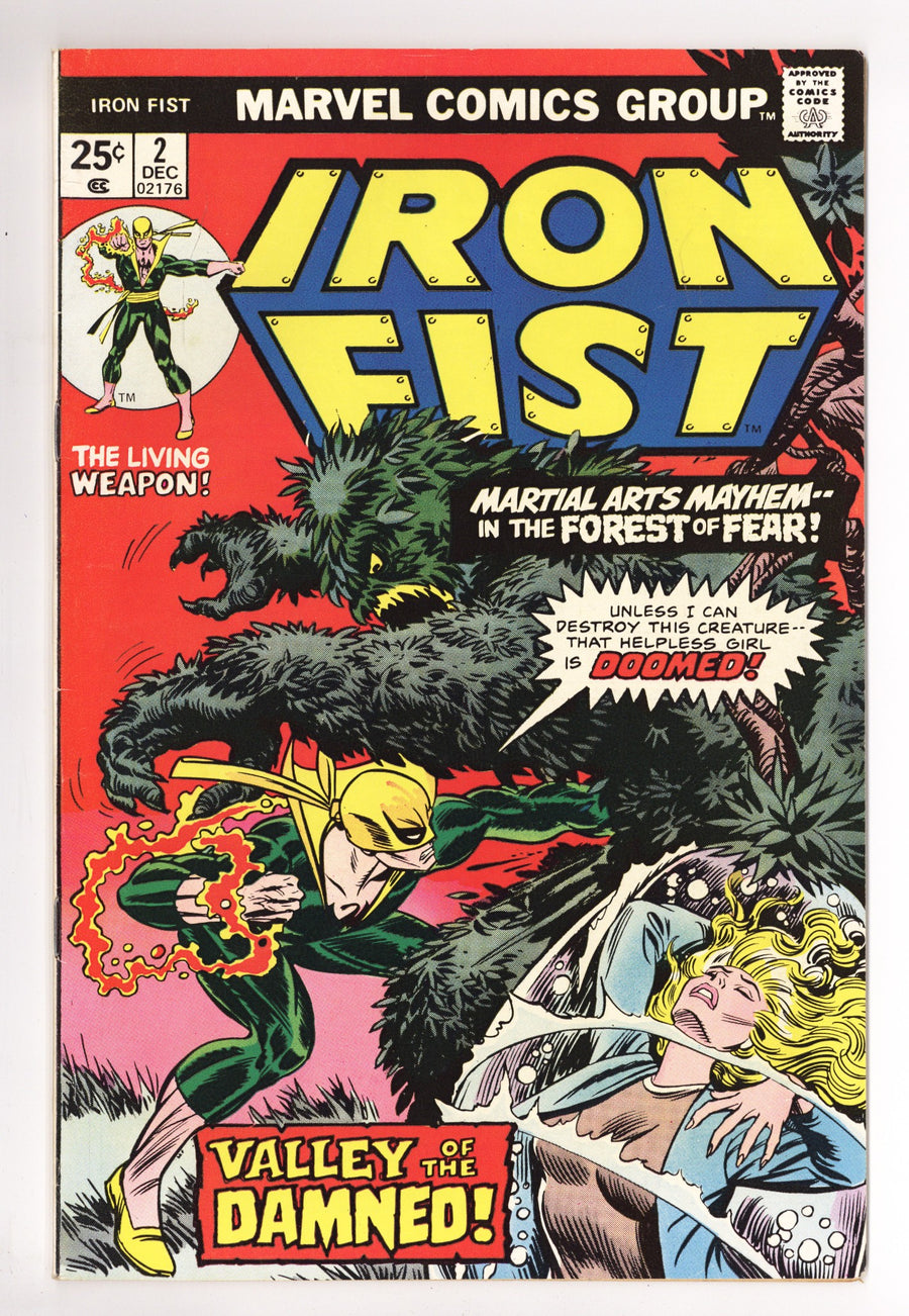 Iron Fist Vol 1 2 FN/VF (7.0) (1975) 