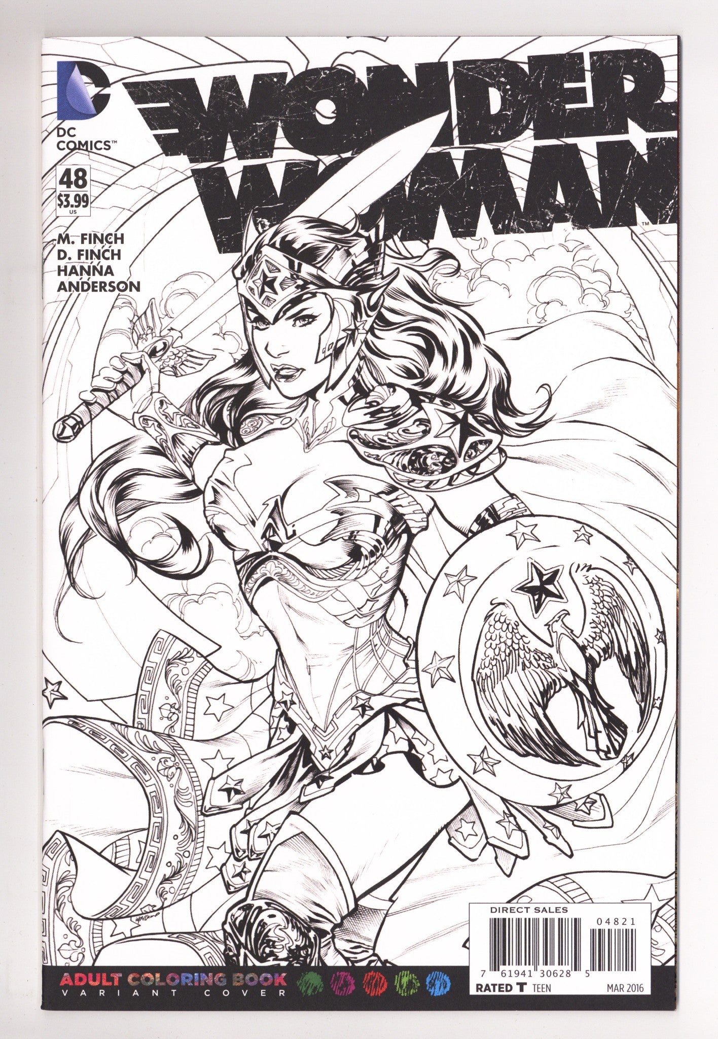 Wonder Woman Vol 4 48 High Grade (2016) Lupacchino B&W Variant 