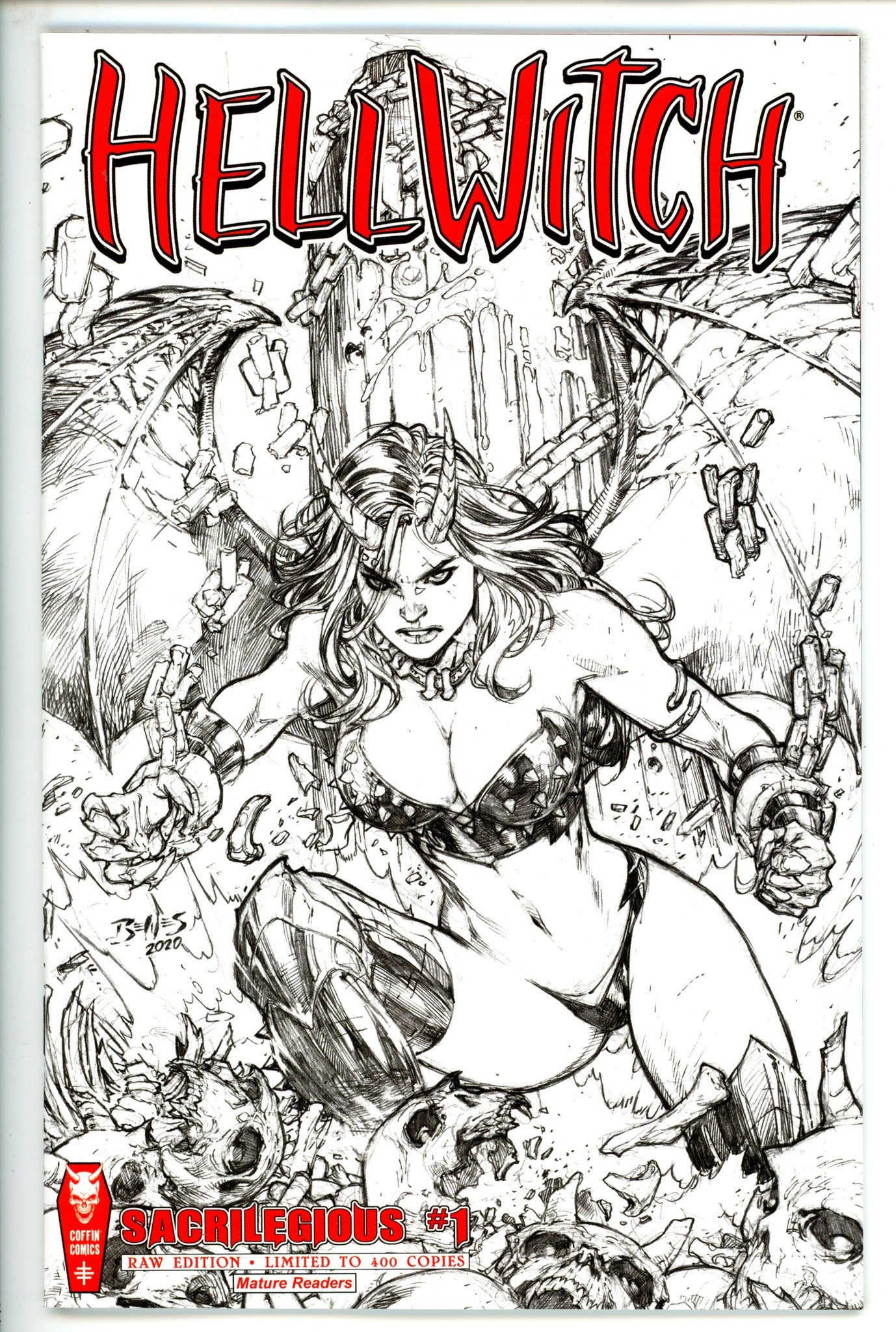 Hellwitch Sacrilegious 1 Raw Variant VF/NM (1900)