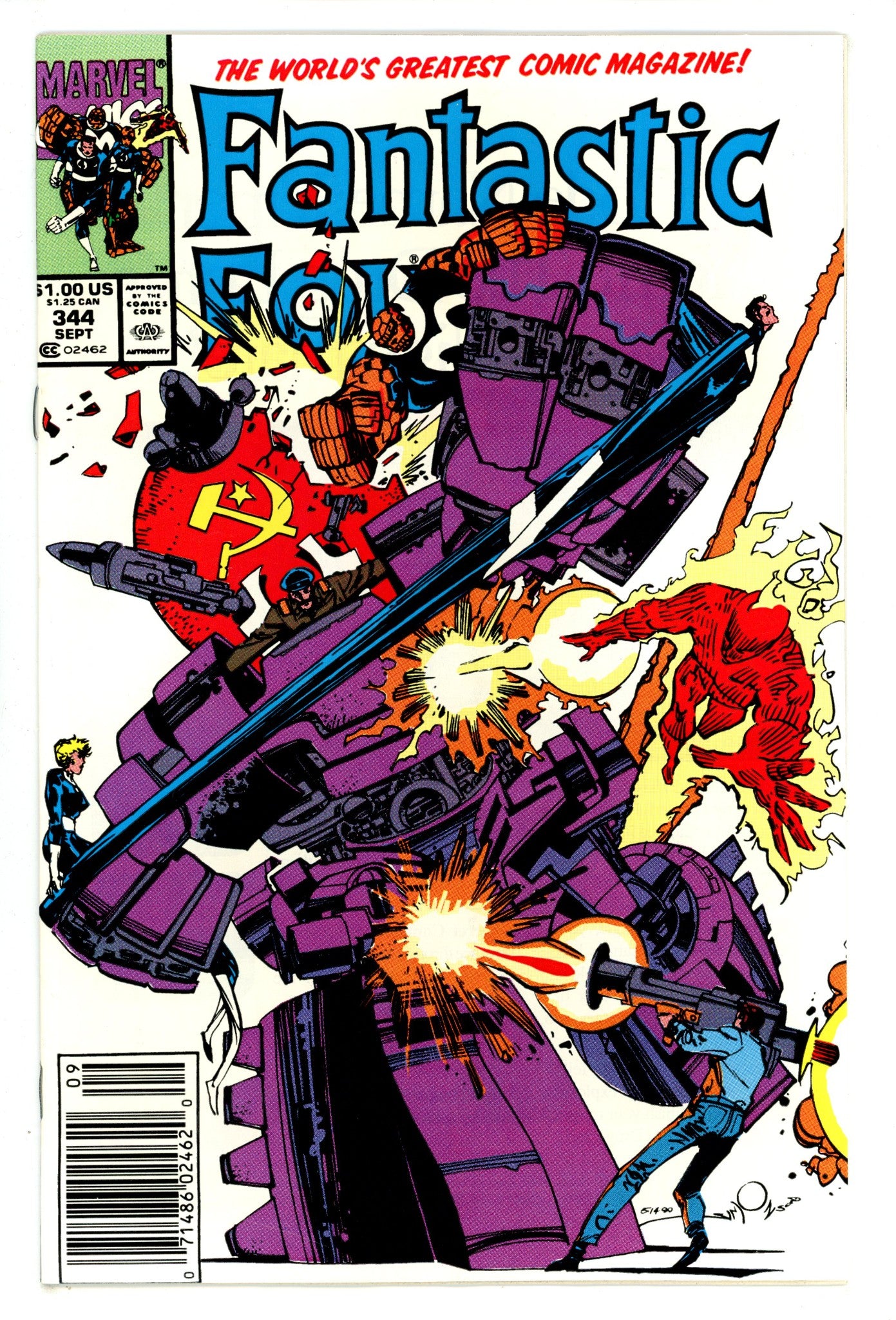 Fantastic Four Vol 1 344 Mid Grade (1990) Newsstand 