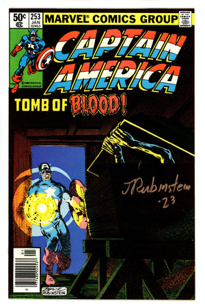 Captain America Vol 1 253 Newsstand VF/NM Signed Joe Rubinstein (1981)