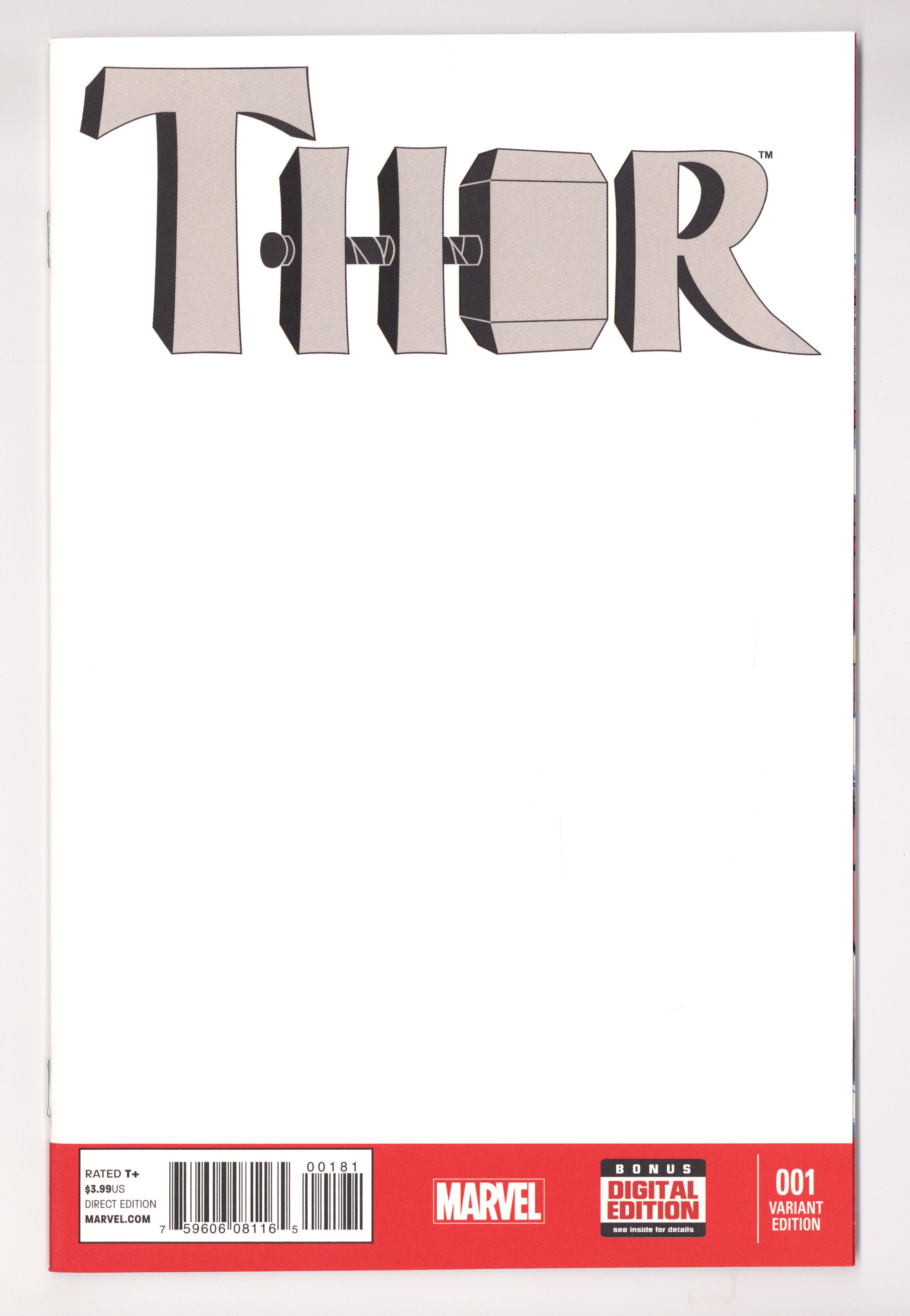 Thor Vol 4 1  NM (9.4)   (2014) Blank   Variant  