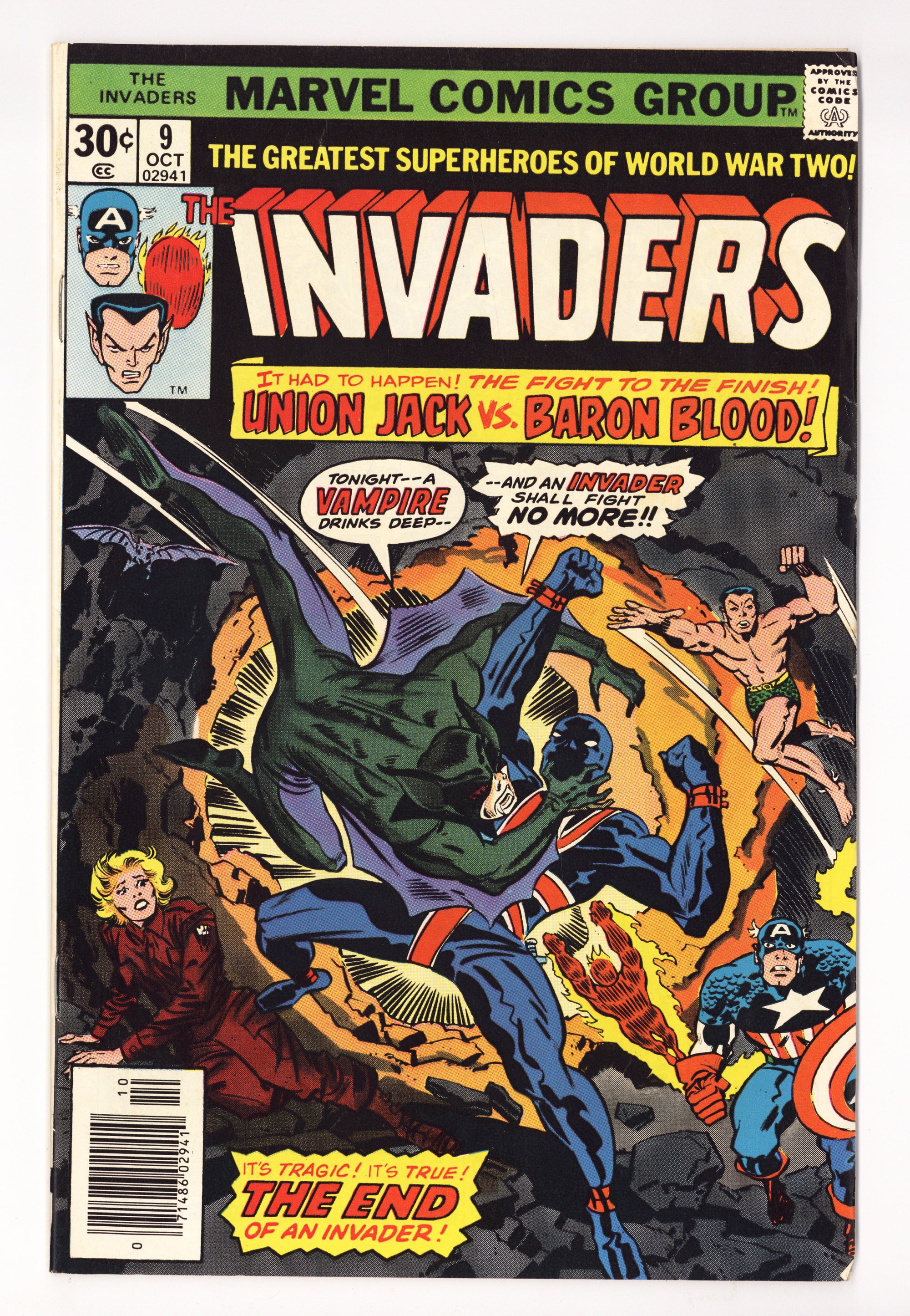 The Invaders Vol 1 9 Mid Grade (1976) 