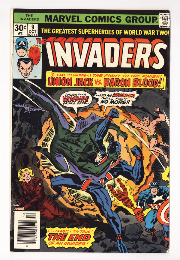 The Invaders Vol 1 9 Mid Grade (1976)
