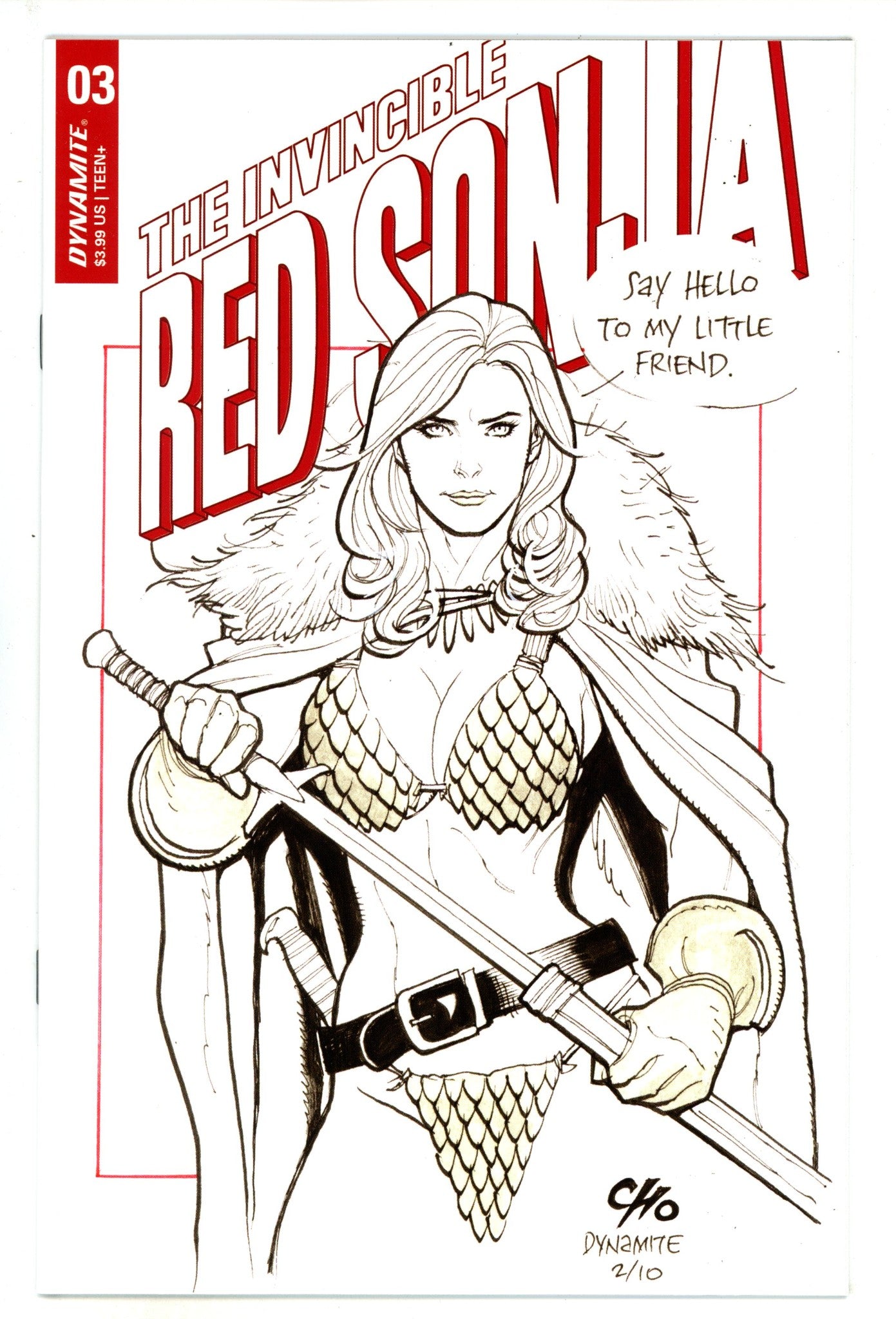 The Invincible Red Sonja 3 High Grade (2021) Cho Variant 