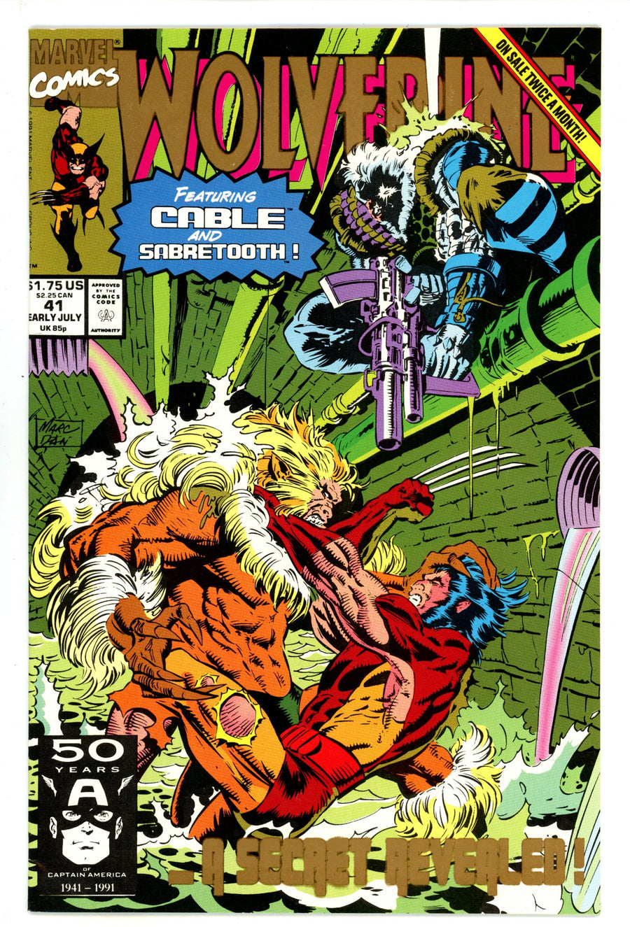 Wolverine Vol 2 41 Mid Grade (1991) 2nd Print 