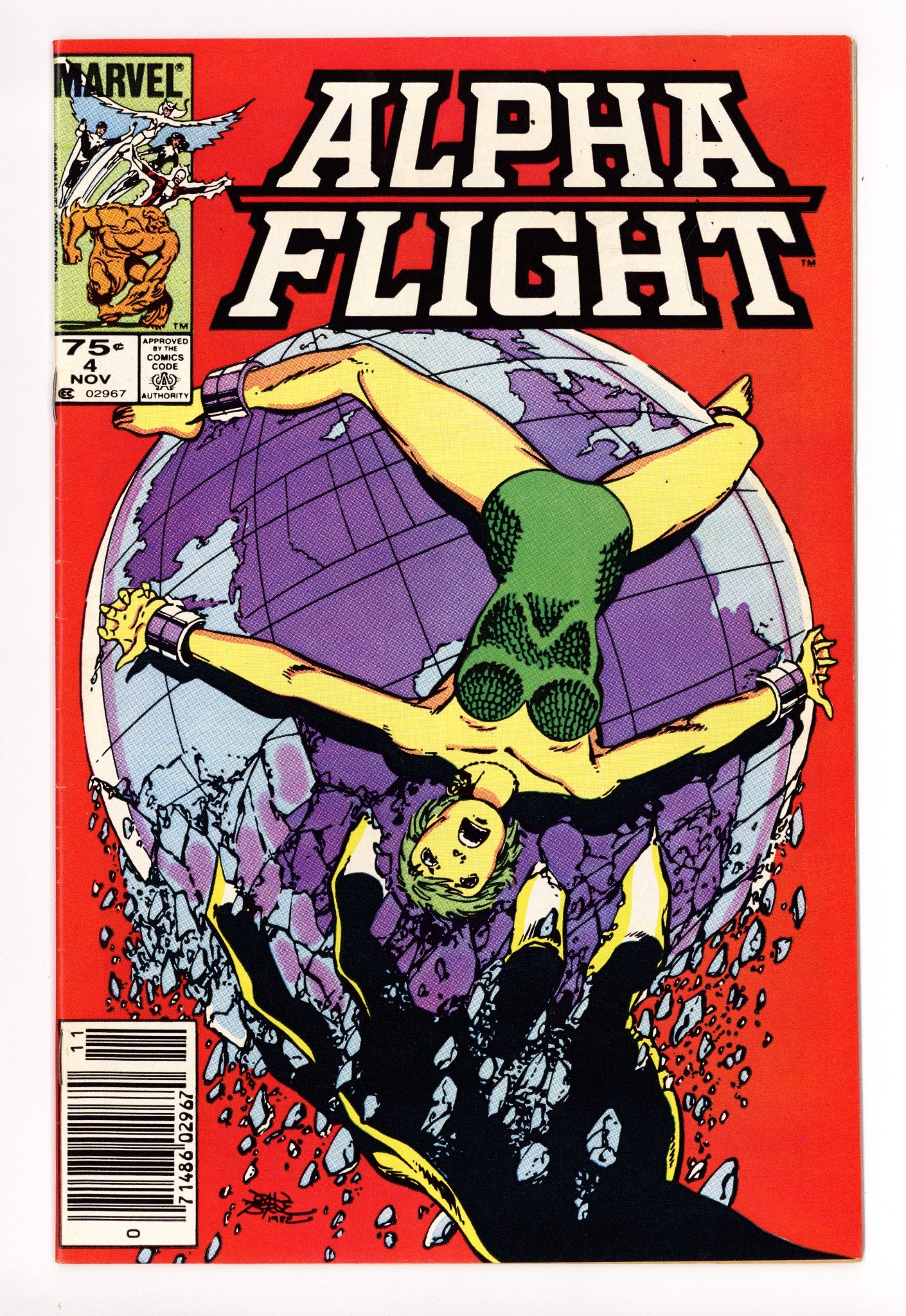 Alpha Flight Vol 1 4  Mid Grade   (1983)     Canadian Price Variant  