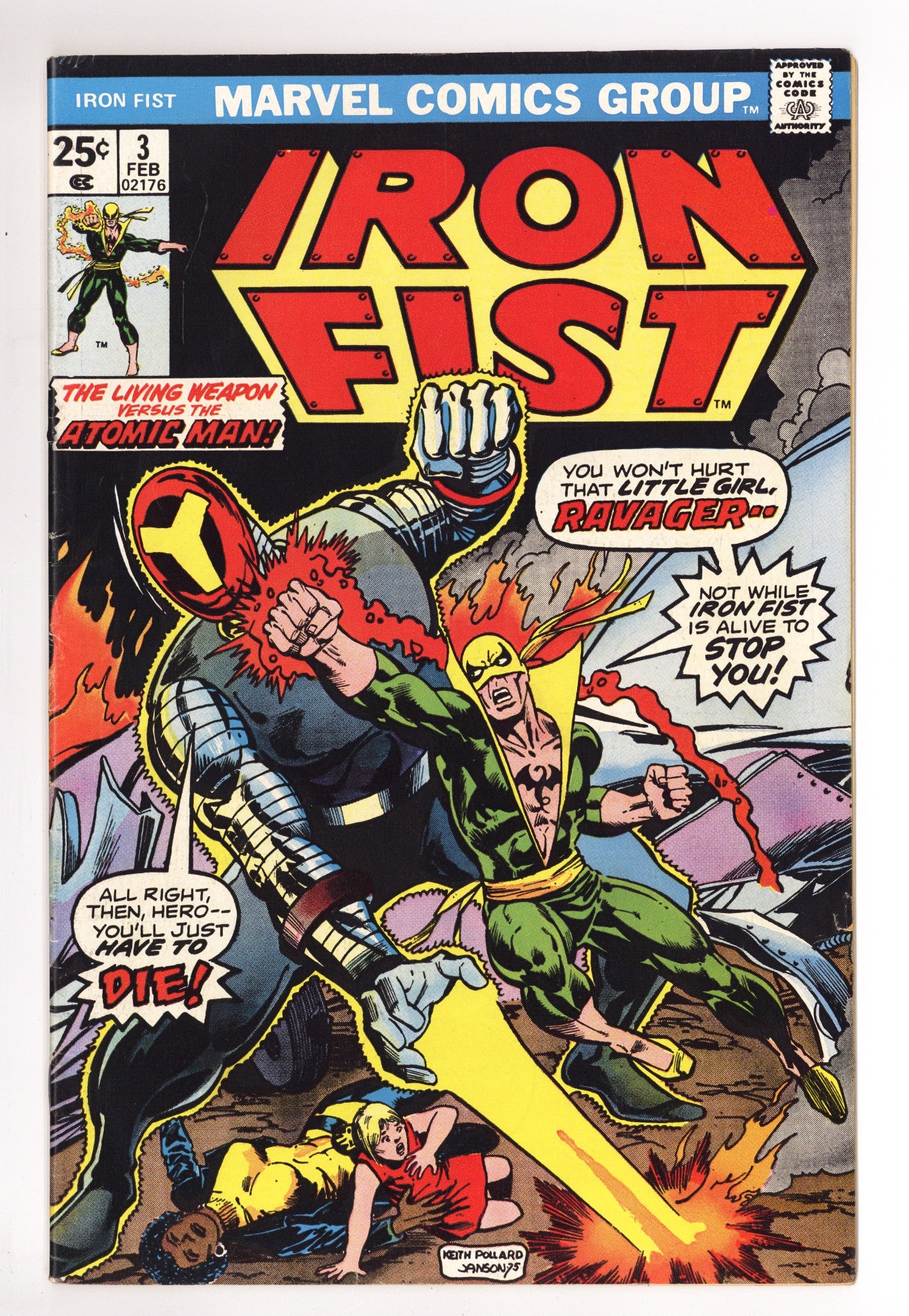 Iron Fist Vol 1 3 Low Grade (1976) 
