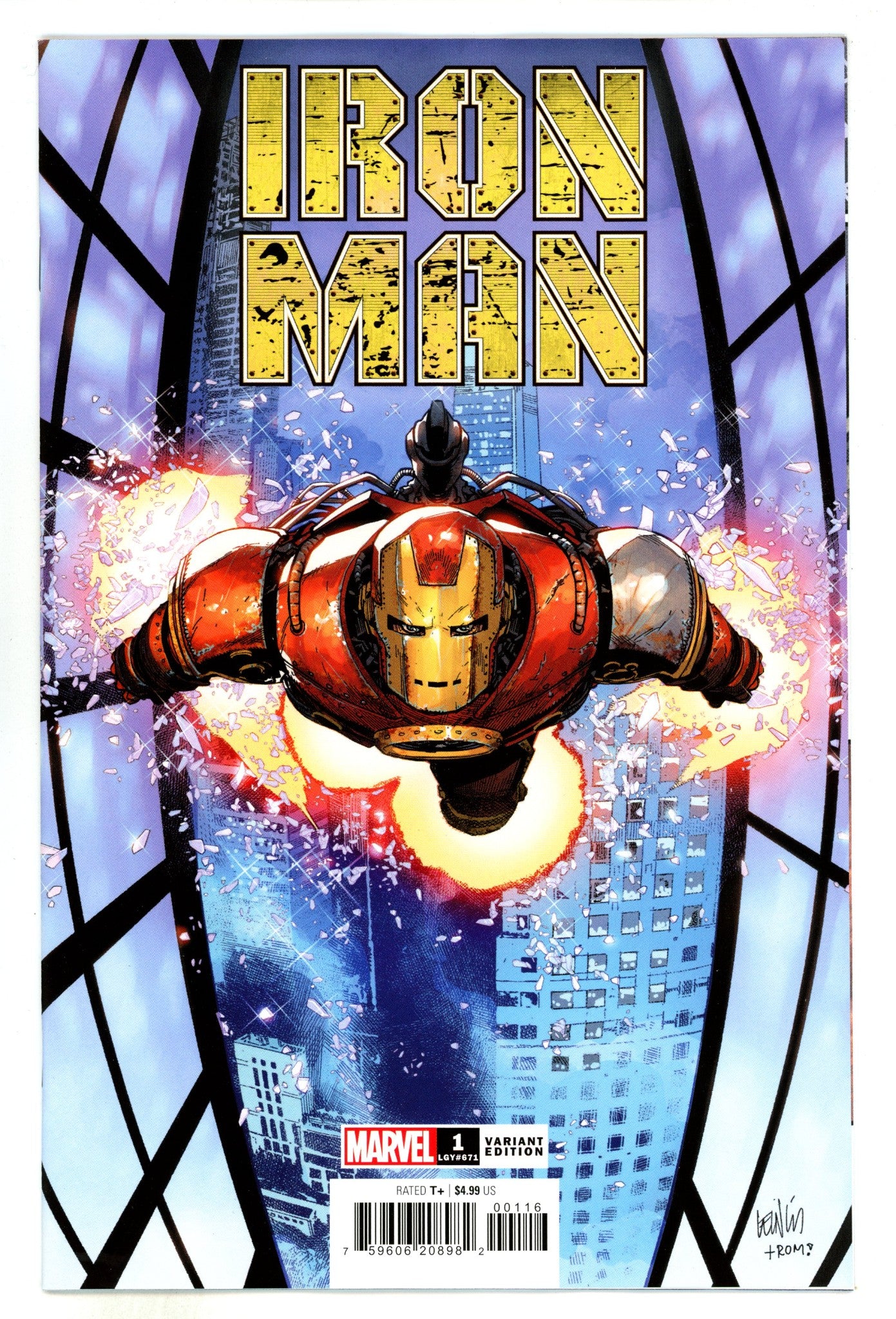 Iron Man Vol 7 1 Yu Incentive Variant NM- (2024)