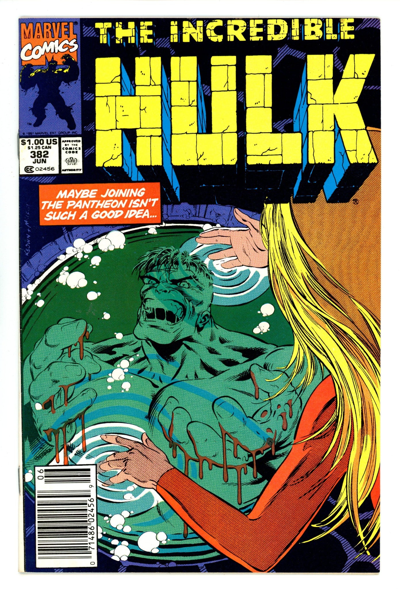 The Incredible Hulk Vol 1 382 Mid Grade (1991) Newsstand 