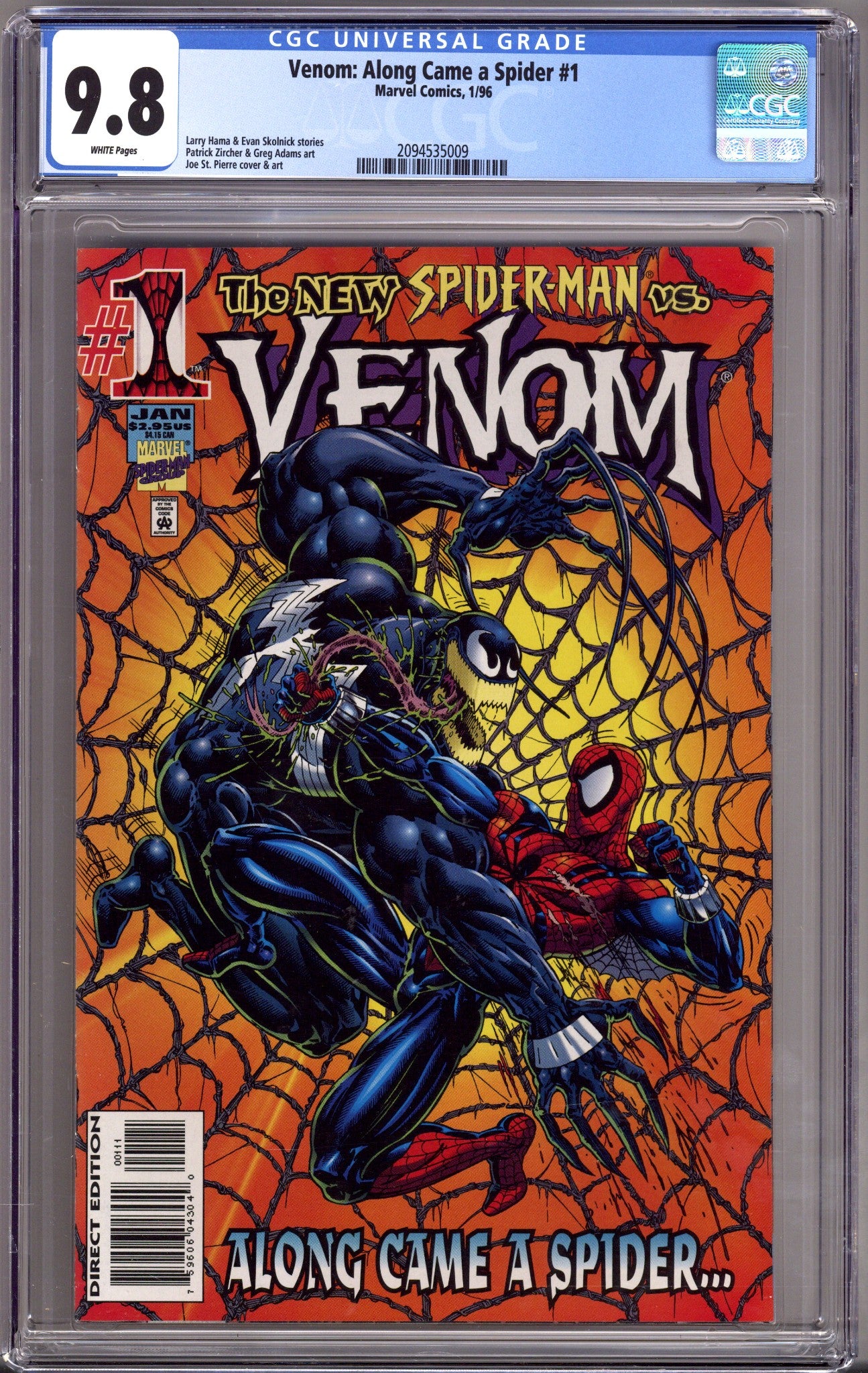 Venom: Along Came a Spider 1 CGC 9.8 (NM/M) (1996) 
