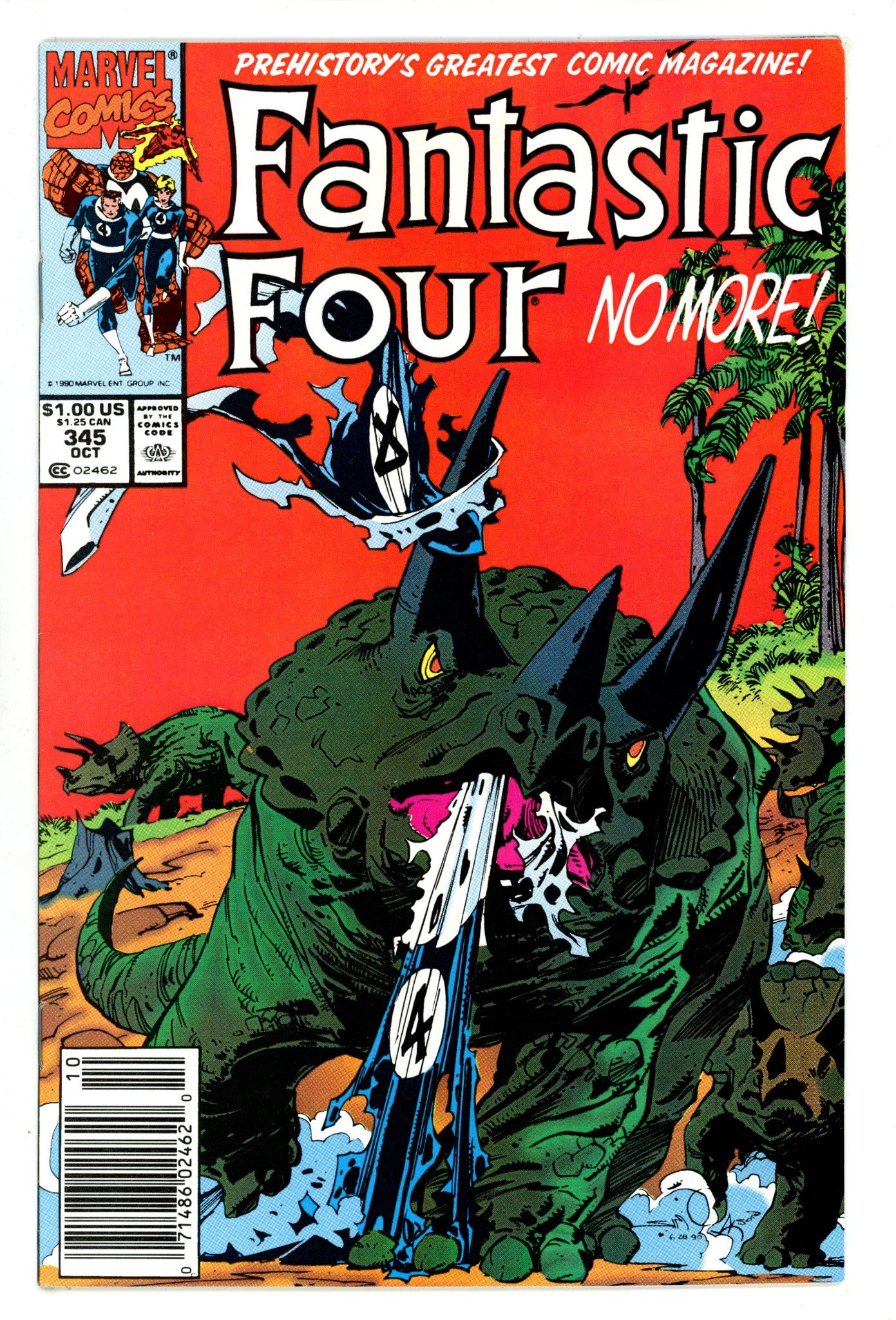 Fantastic Four Vol 1 345 Mid Grade (1990) Newsstand 
