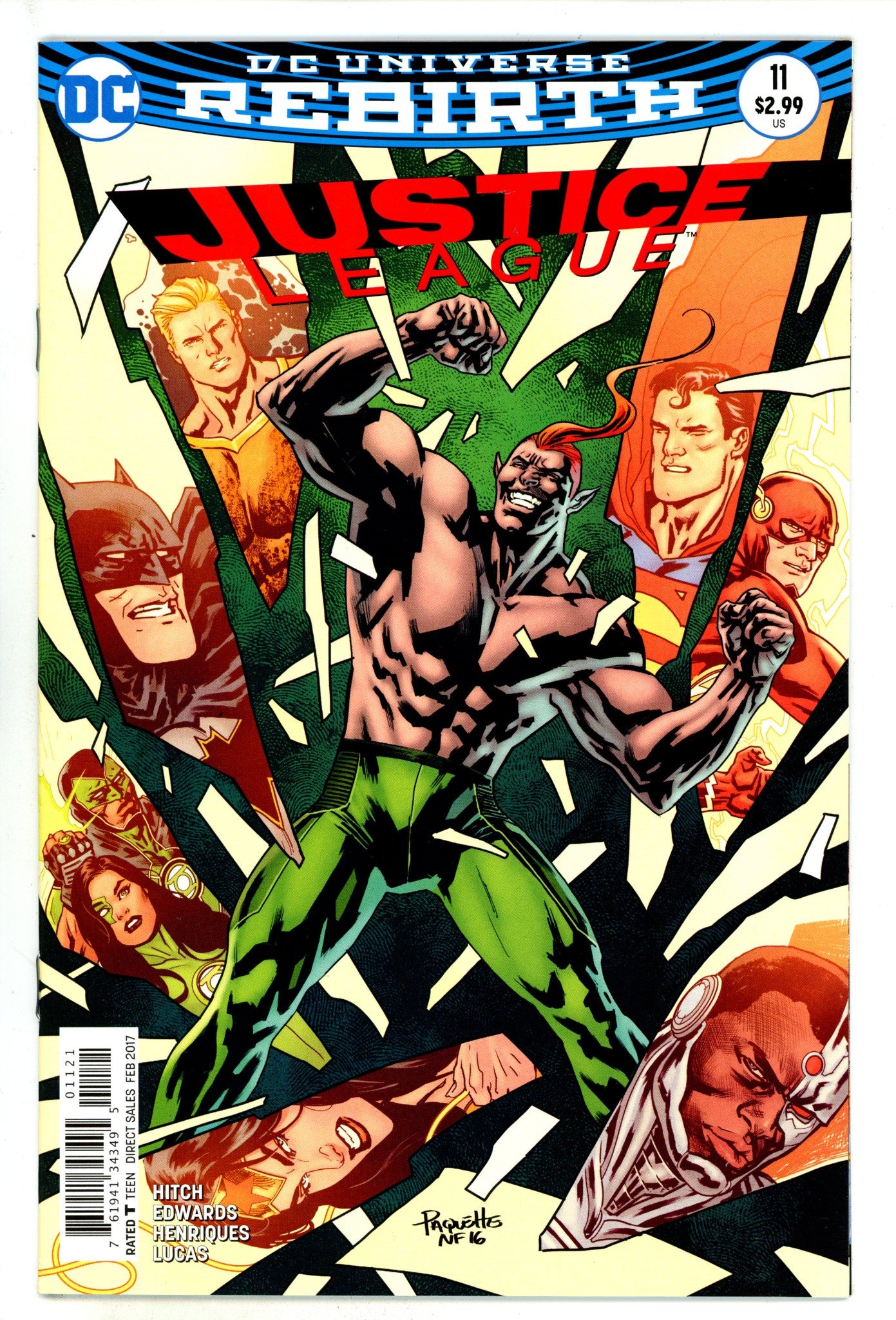 Justice League Vol 2 11 High Grade (2017) Paquette Variant 