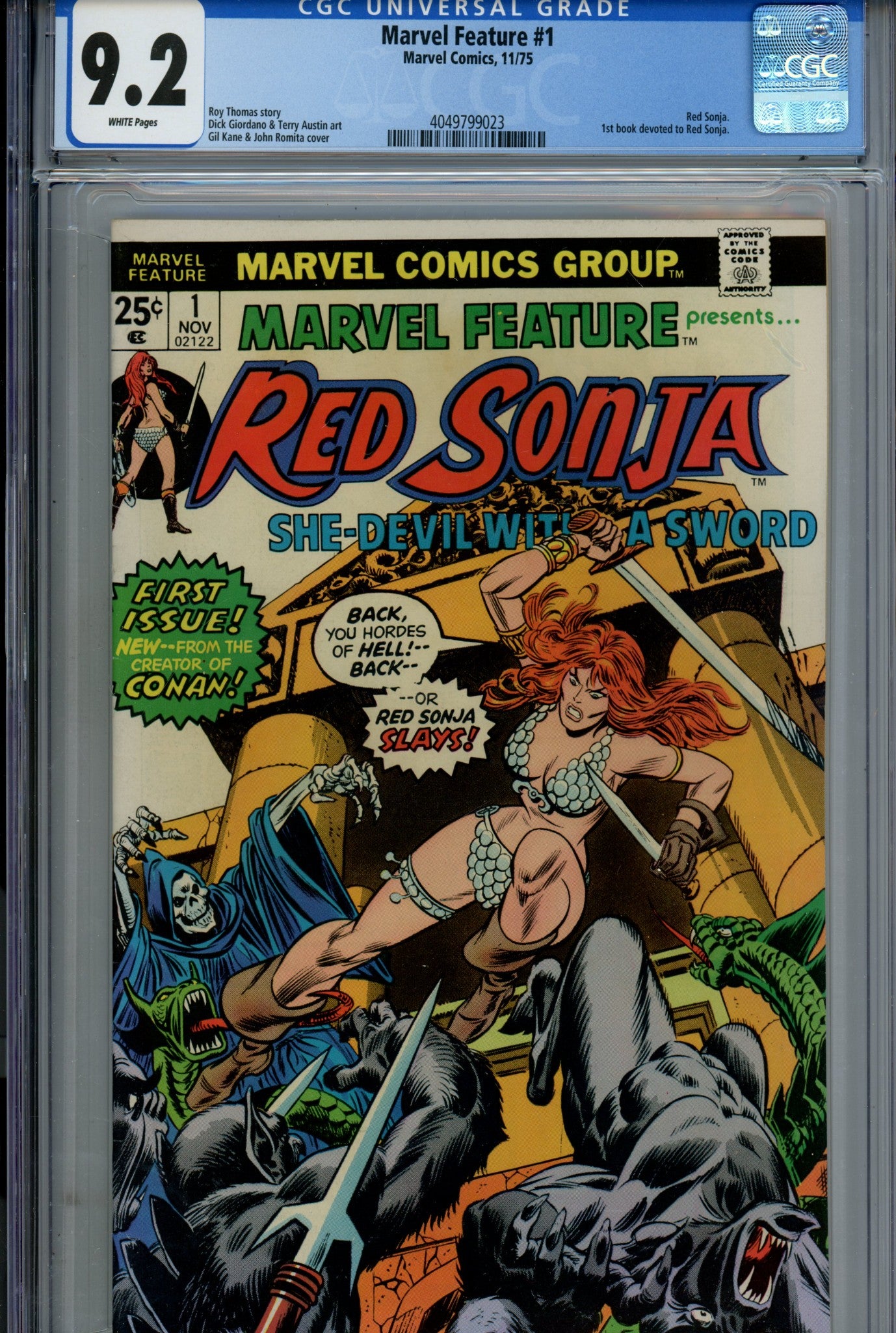 Marvel Feature Vol 2 1 CGC 9.2 (NM-) (1975) 