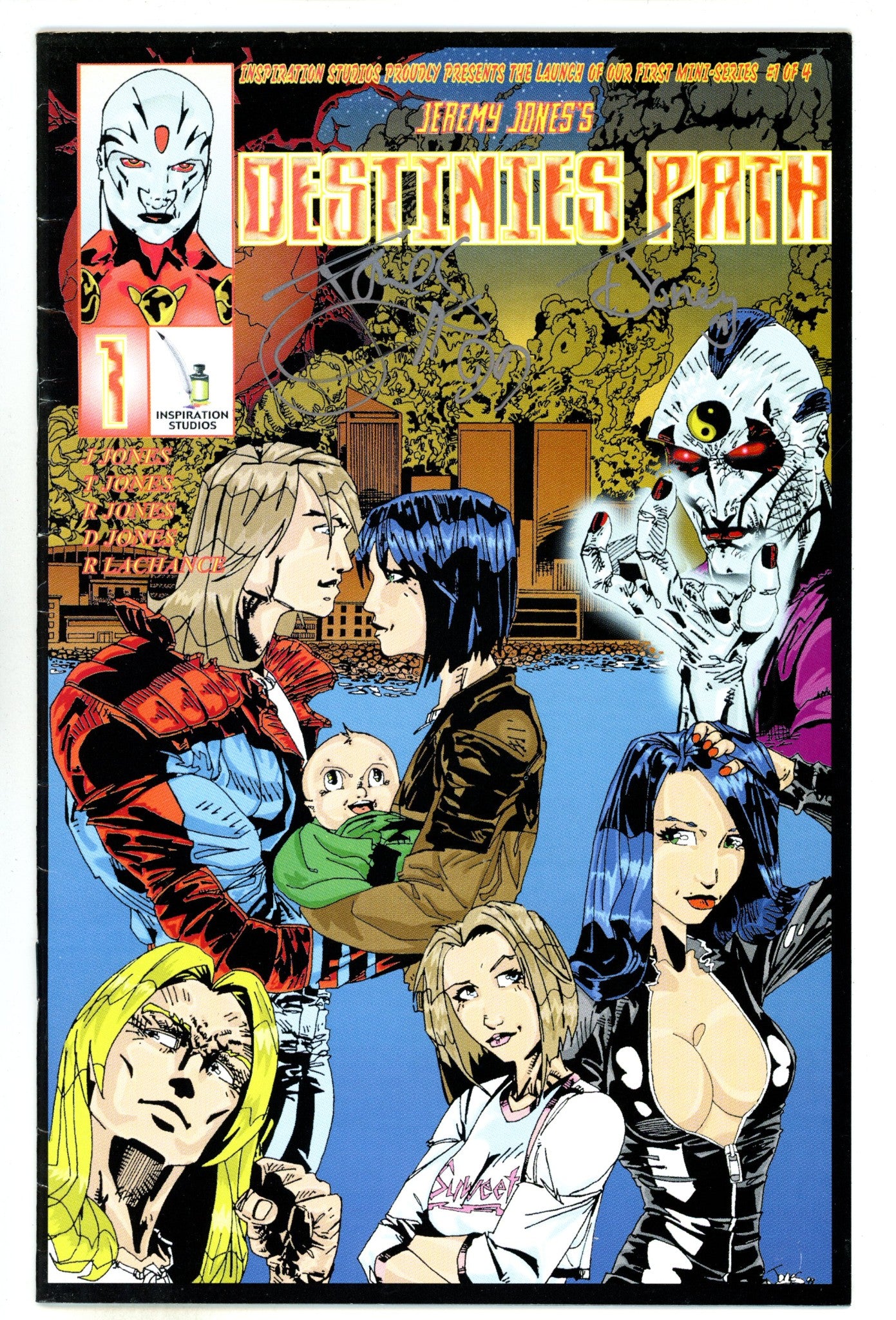 Destinies Path 1 Mid Grade (1999) Signed x2 Cover Jones 