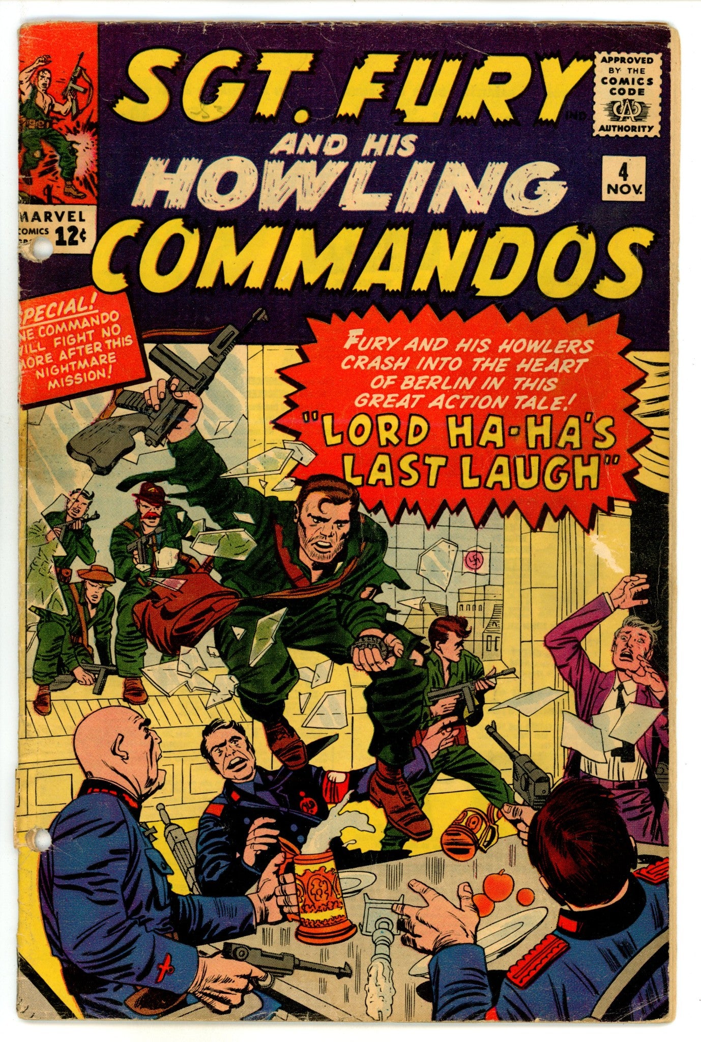 Sgt. Fury 4 PR (0.5) Staples Missing (1963) 