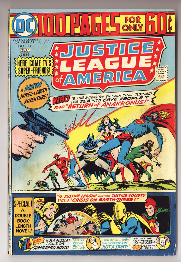 Justice League of America Vol 1 114 Very Low Grade (1974)