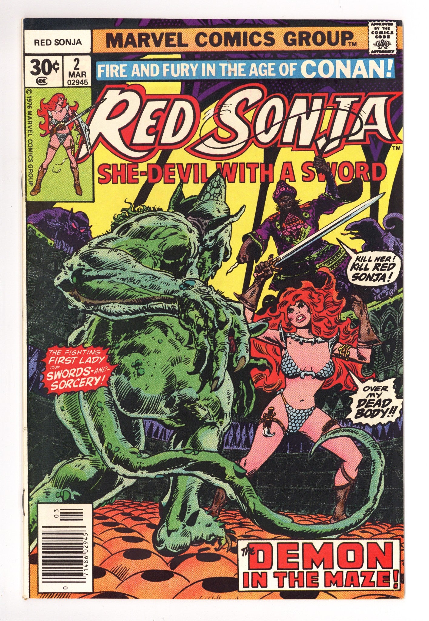 Red Sonja Vol 2 2 High Grade (1977) Newsstand 