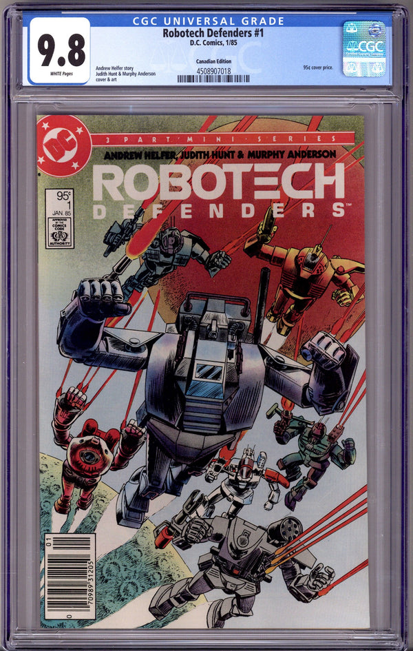 Robotech Defenders 1 CGC 9.8 (NM/M) (1985) Canadian Price Variant