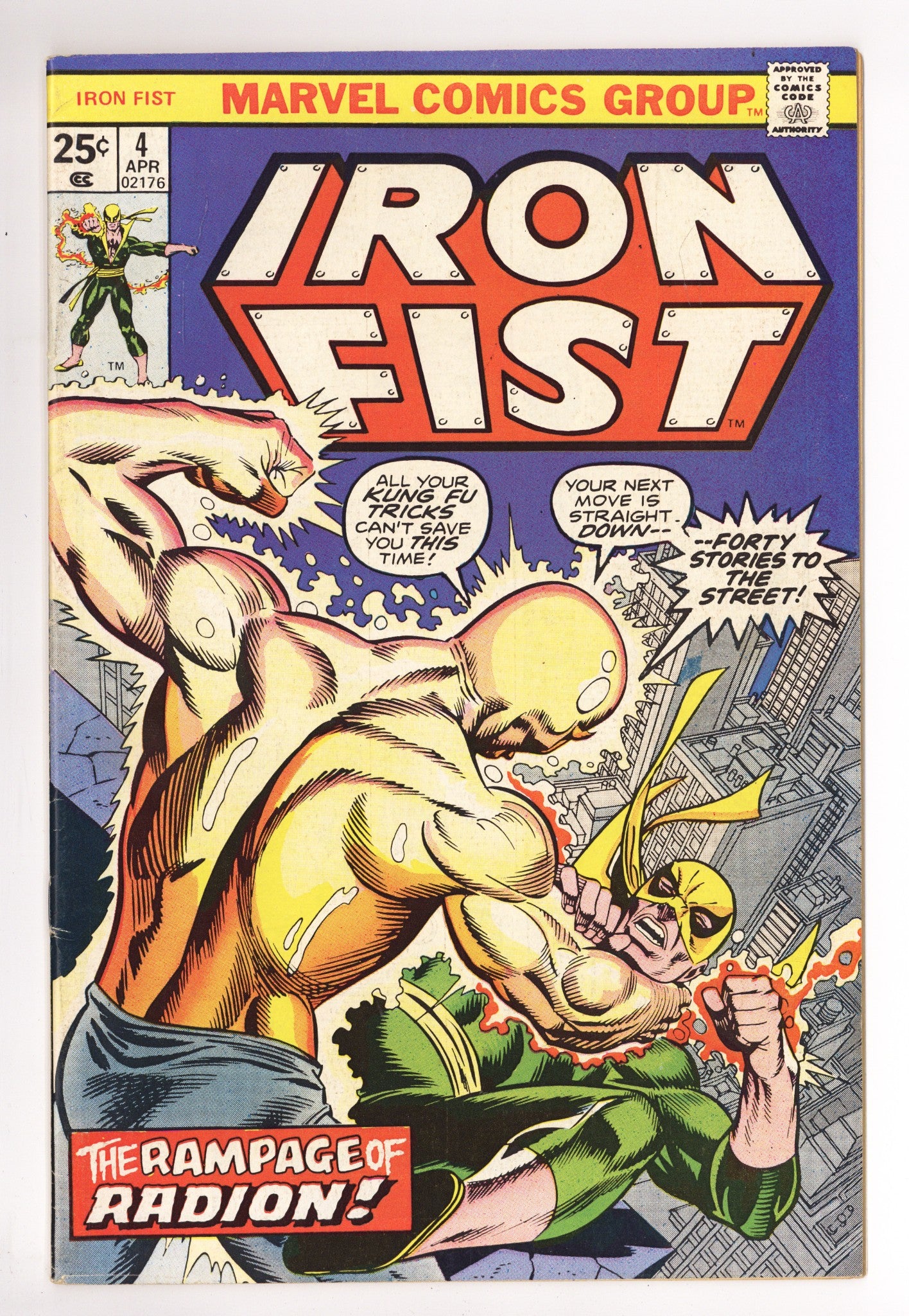 Iron Fist Vol 1 4 Low Grade (1976) 