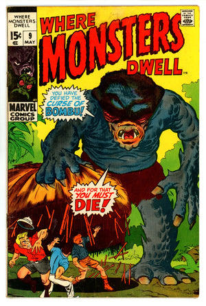 Where Monsters Dwell 9 FN- (5.5) (1971)