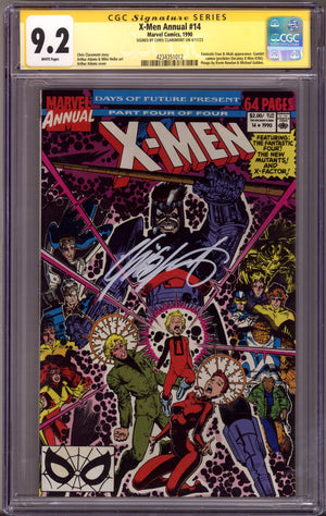 X-Men Annual Vol 1 14 CGC 9.2 (NM-) (1990) Signed x1 Cover Chris Claremont