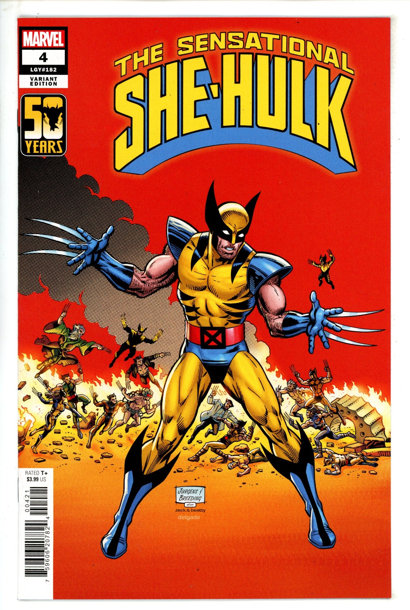 Sensational She-Hulk Vol 2 4 Jurgens Wolverine Homage Variant (2024)