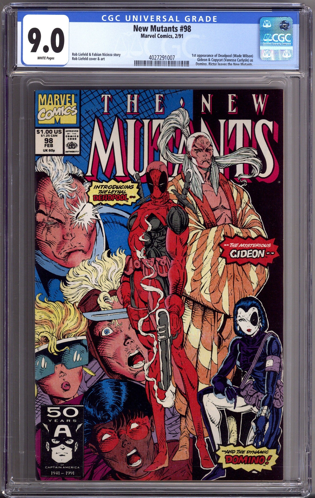 The New Mutants Vol 1 98 CGC 9.0 (VF/NM) (1991) 