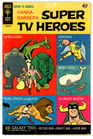 Hanna-Barbera Super TV Heroes 1 GD/VG (3.0) Art Back Cover (1968) 